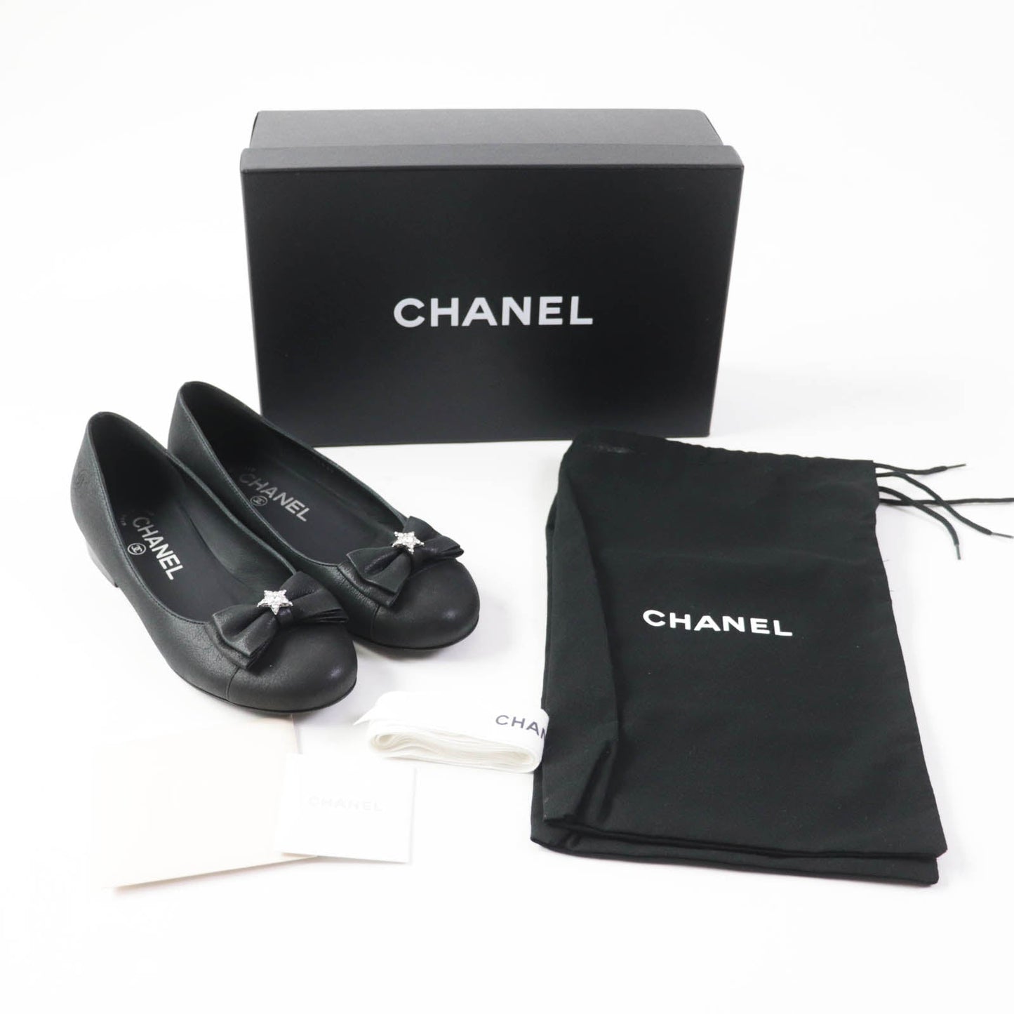 CHANEL Ballet shoes G30947 Calfskin black 35