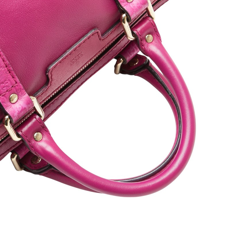 Gucci Guccissima Mini Boston 2way Bag Pink Leather 247205