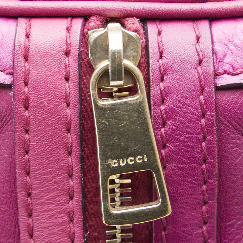 Gucci Guccissima Mini Boston 2way Bag Pink Leather 247205