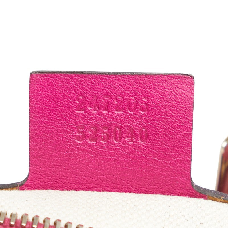 Gucci Guccissima Mini Boston 2way Bag Pink Leather 247205