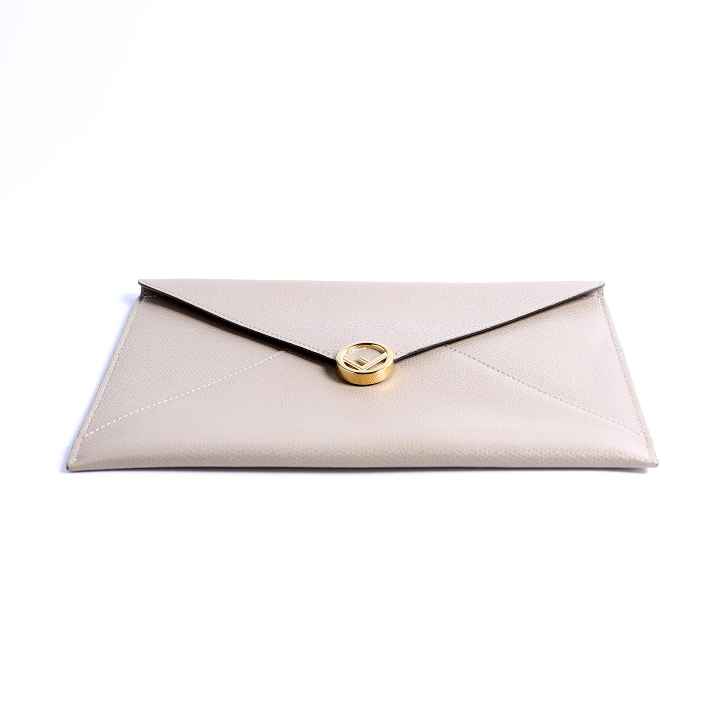 8N0152 F Is Fendi Envelope Flat Pouch Taupe