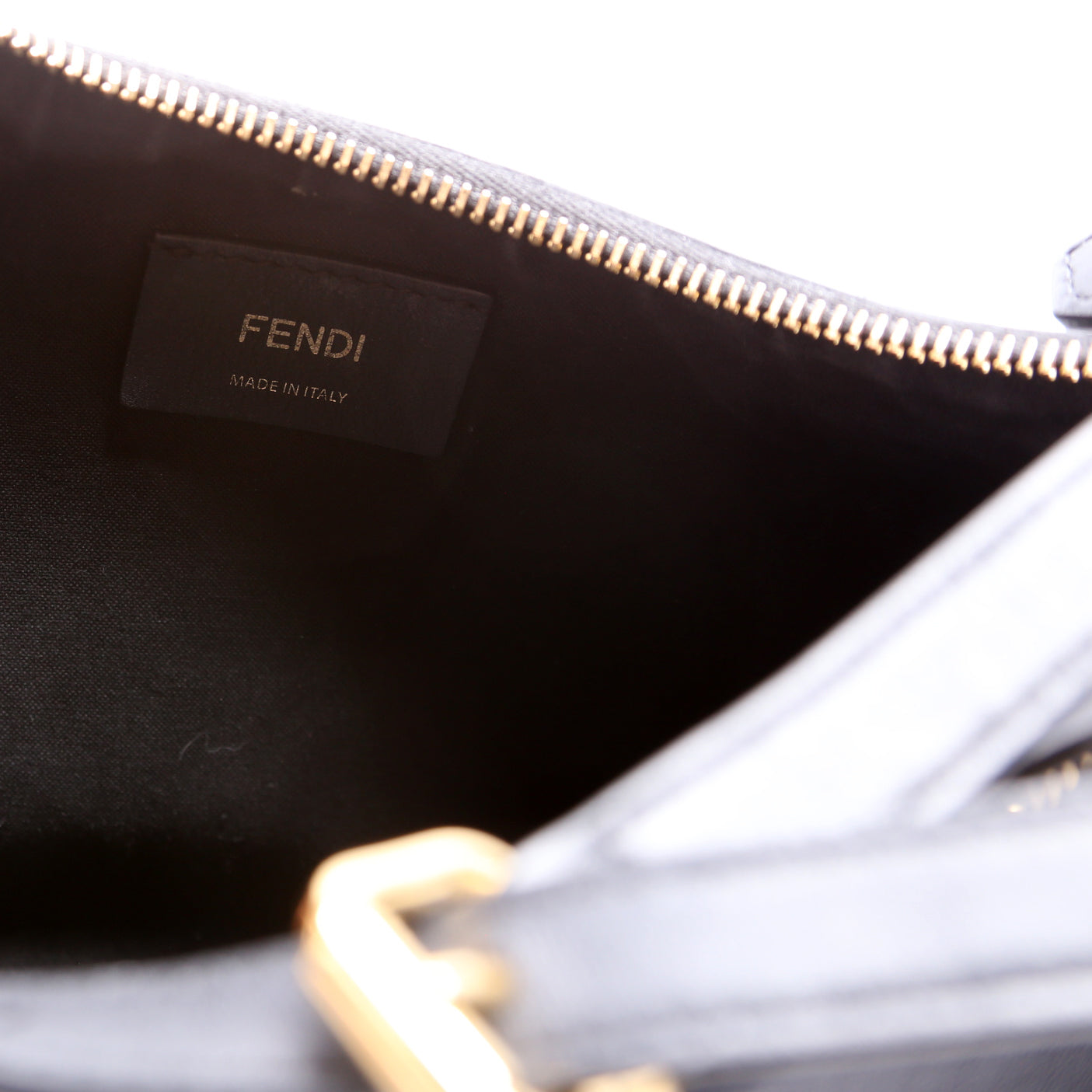 8BR798 Fendigraphy Small Leather Hobo Black