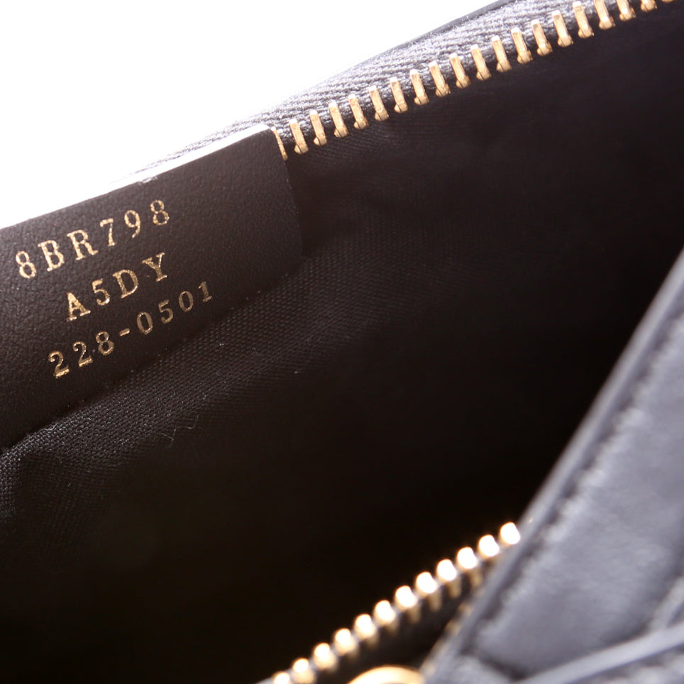 8BR798 Fendigraphy Small Leather Hobo Black