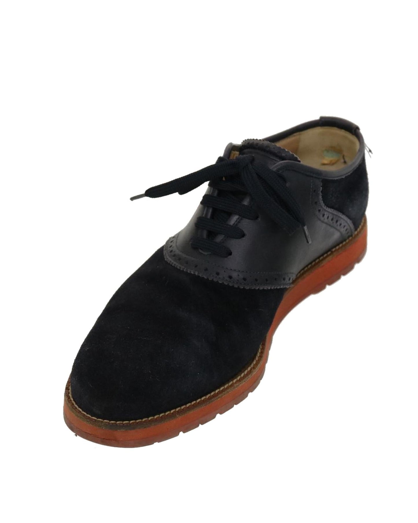 Suede Leather Black LV Auth Shoes