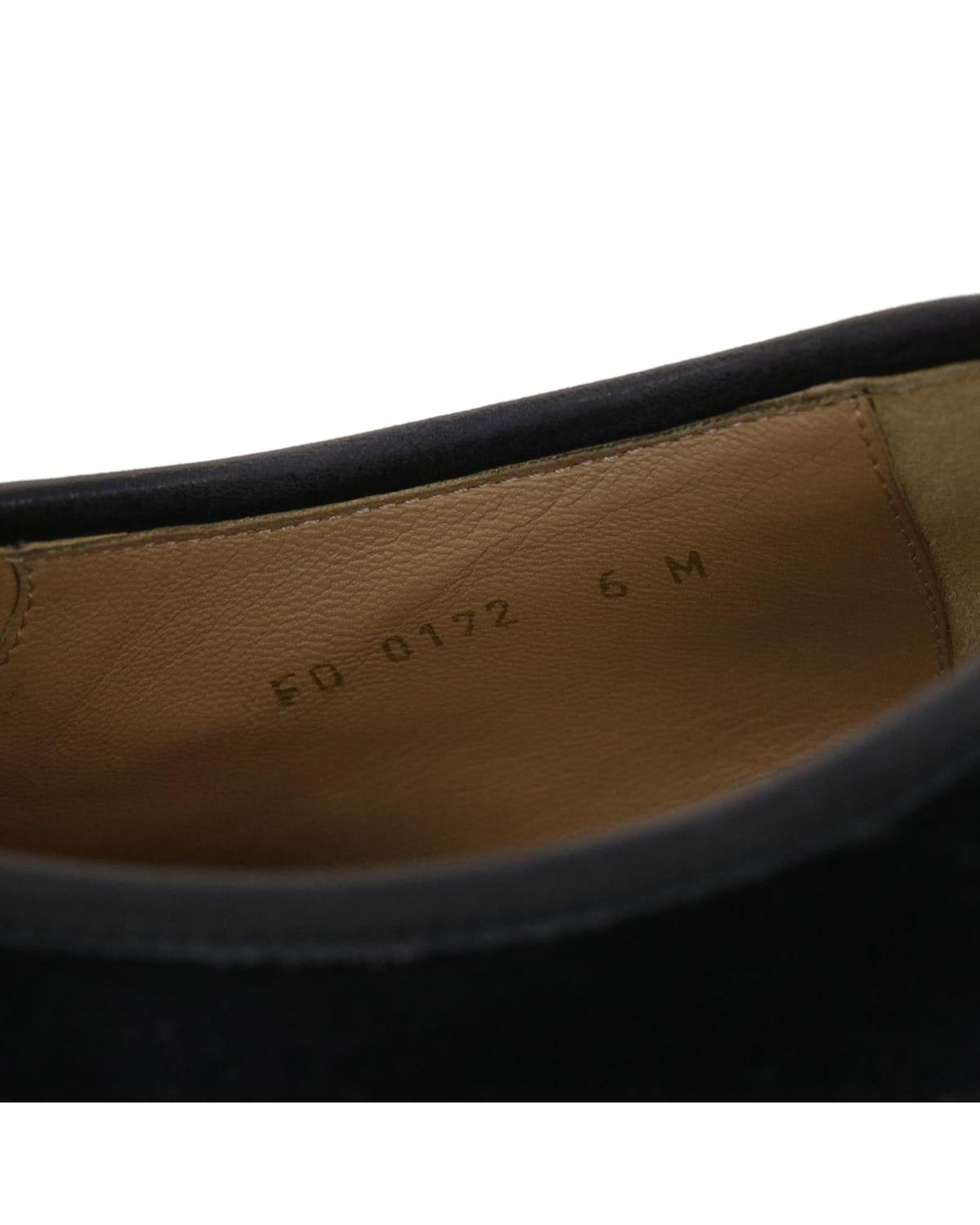 Suede Leather Black LV Auth Shoes