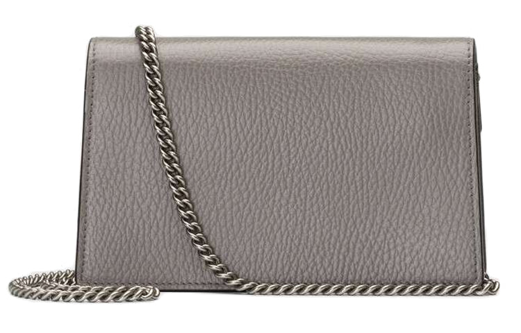(WMNS) GUCCI Dionysus Tiger Head Leather Chain Shoulder Messenger Bag Mini Gray Classic