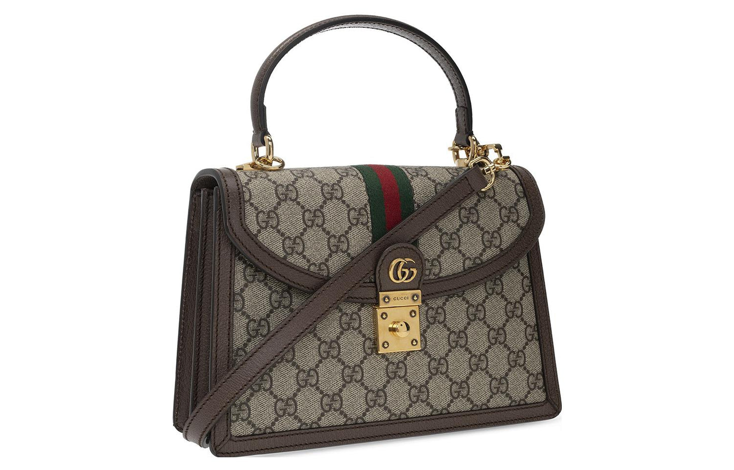 (WMNS) GUCCI Canvas Ophidia Series GG Single-Shoulder Bag Small Creamy/Brown