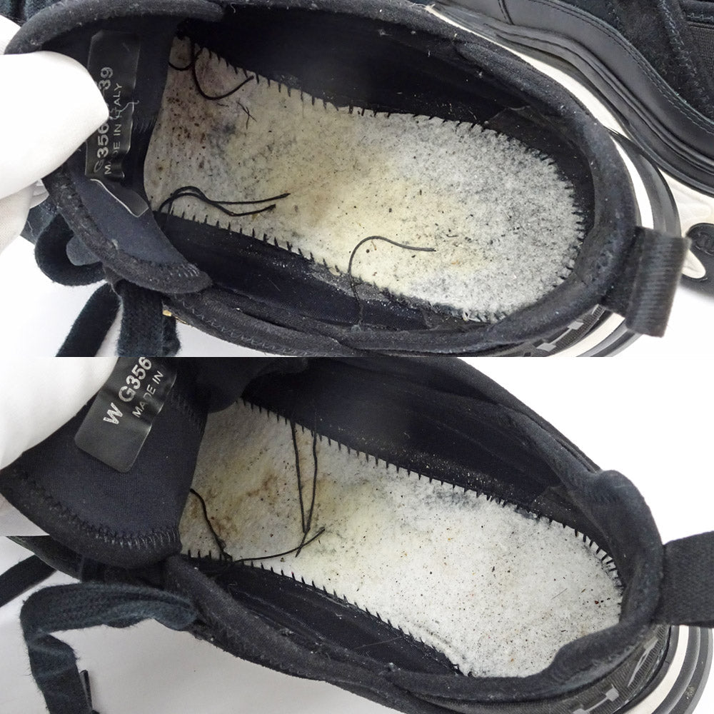 CHANEL G35617 39 COCOMARK CC LOGO SHEEDCARF SKIN BLACK FASHION APAREL LADY WOMEN SHOES BAG