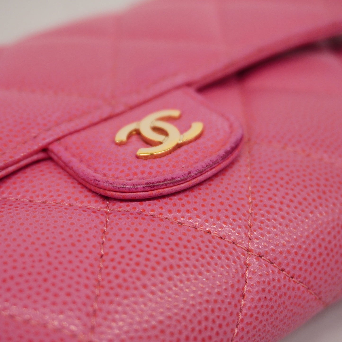 CHANEL Matelasse Gold Hardware Women's Caviar Leather Caviar Leather