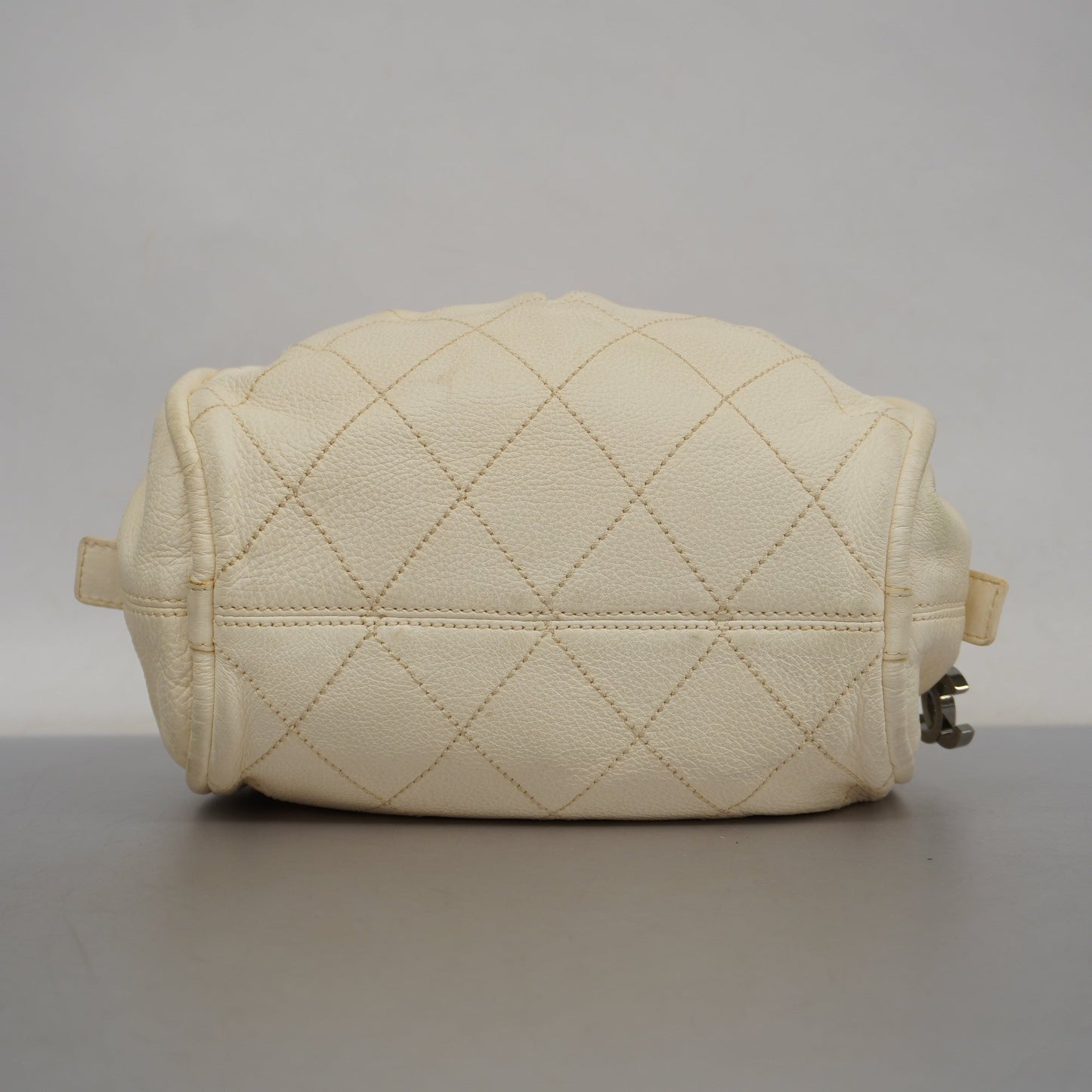 CHANEL Wild Stitch Handbag Women's Leather Handbag Ivory