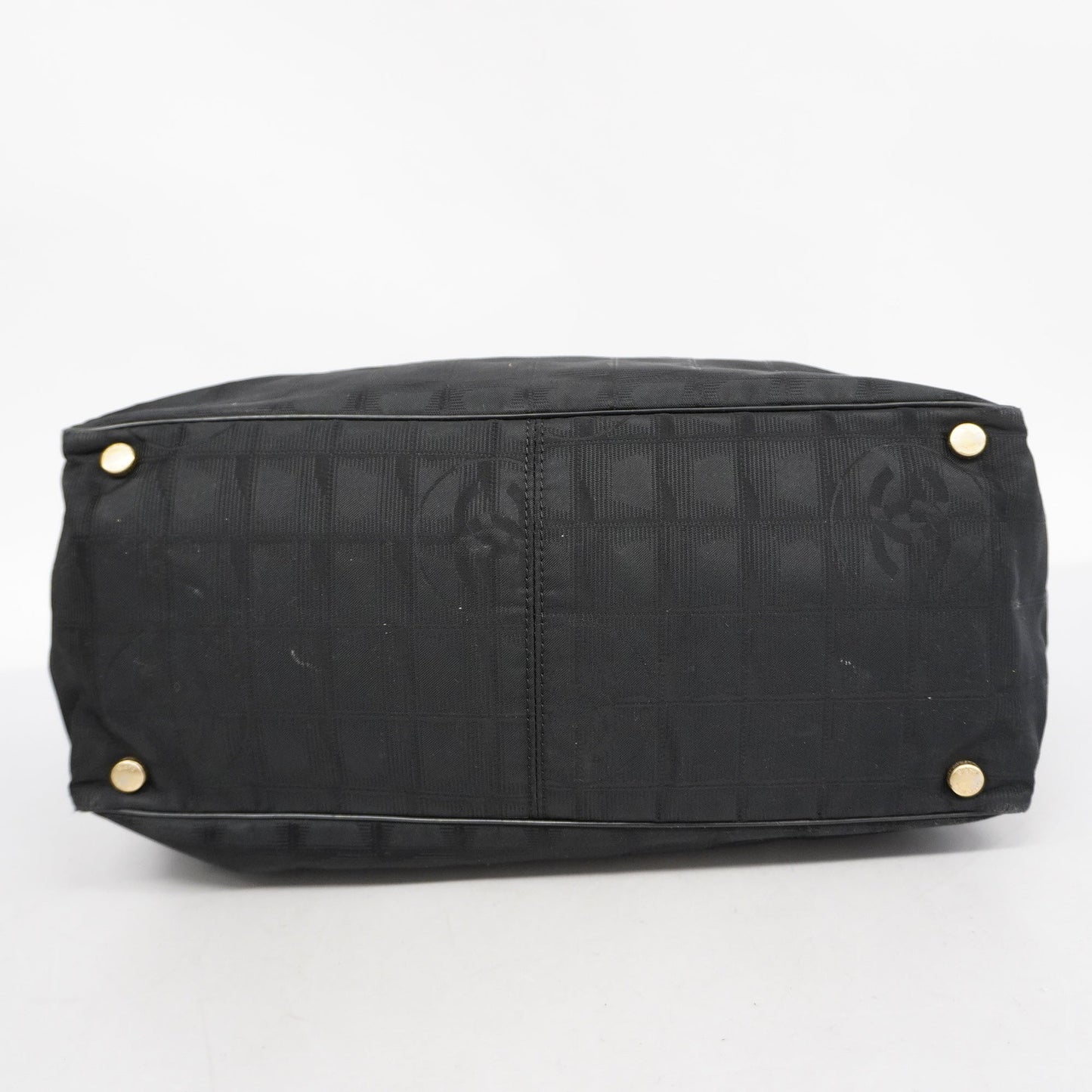 CHANEL New Travel Line Tote Bag Women's Nylon Canvas Tote Bag Black