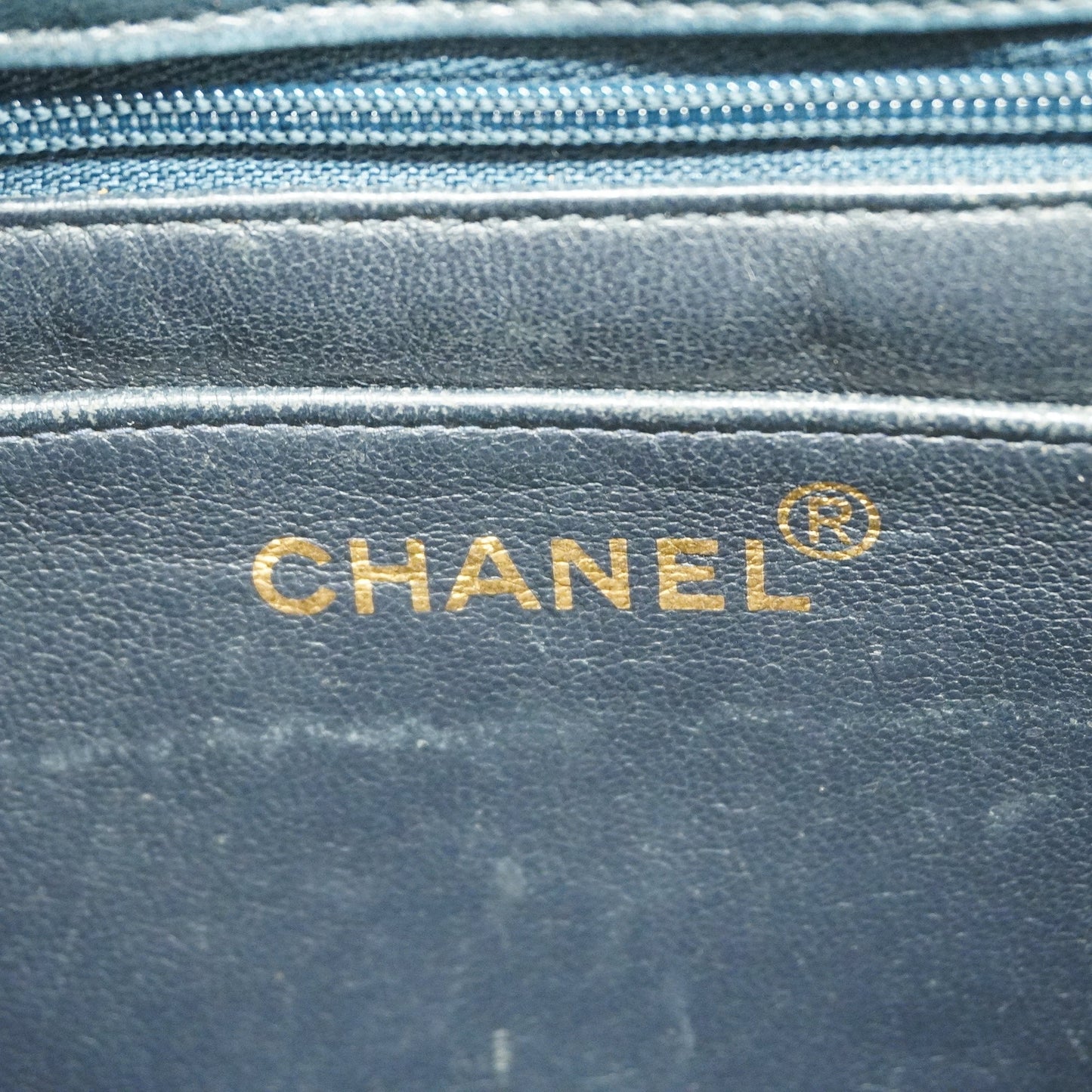 CHANEL Matelasse Handbag Women's Leather Handbag Navy