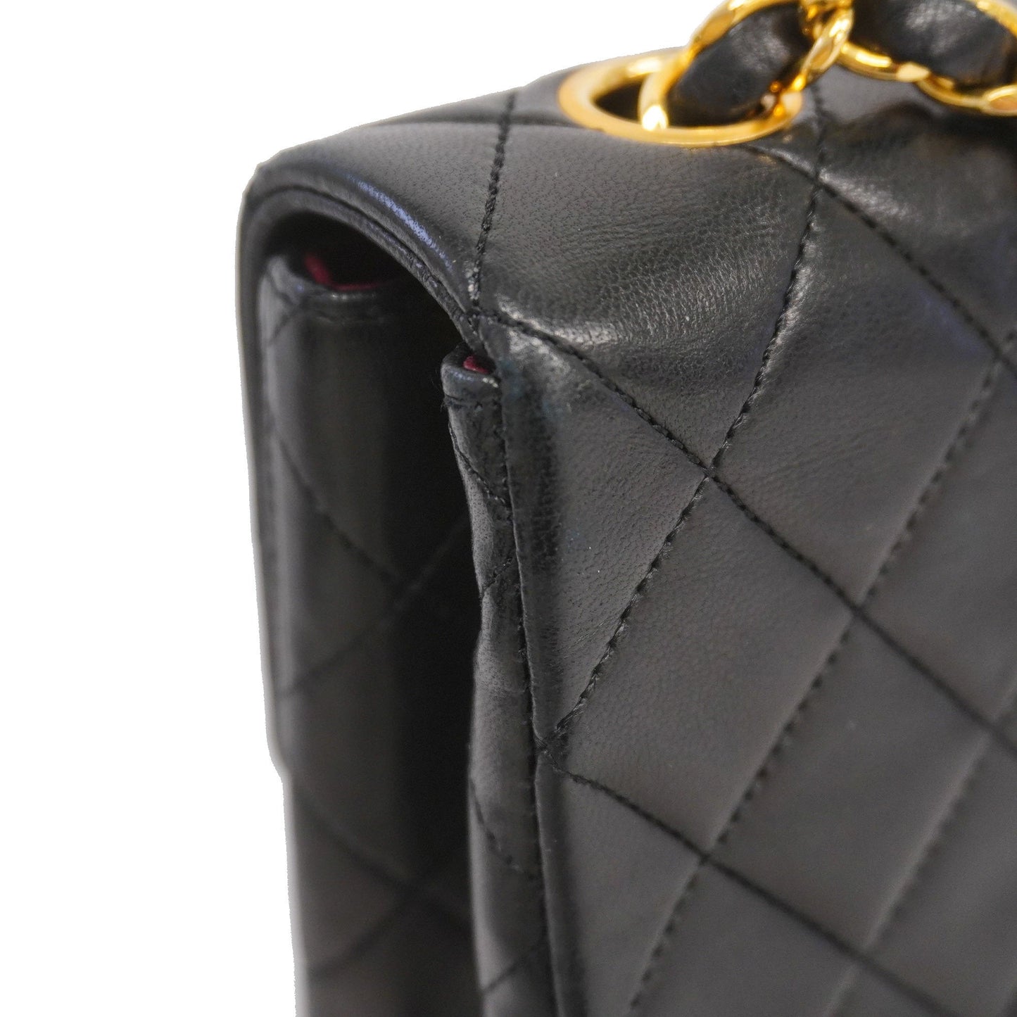 CHANEL Matelasse Chain Shoulder Lambskin Women's Leather Shoulder Bag Black