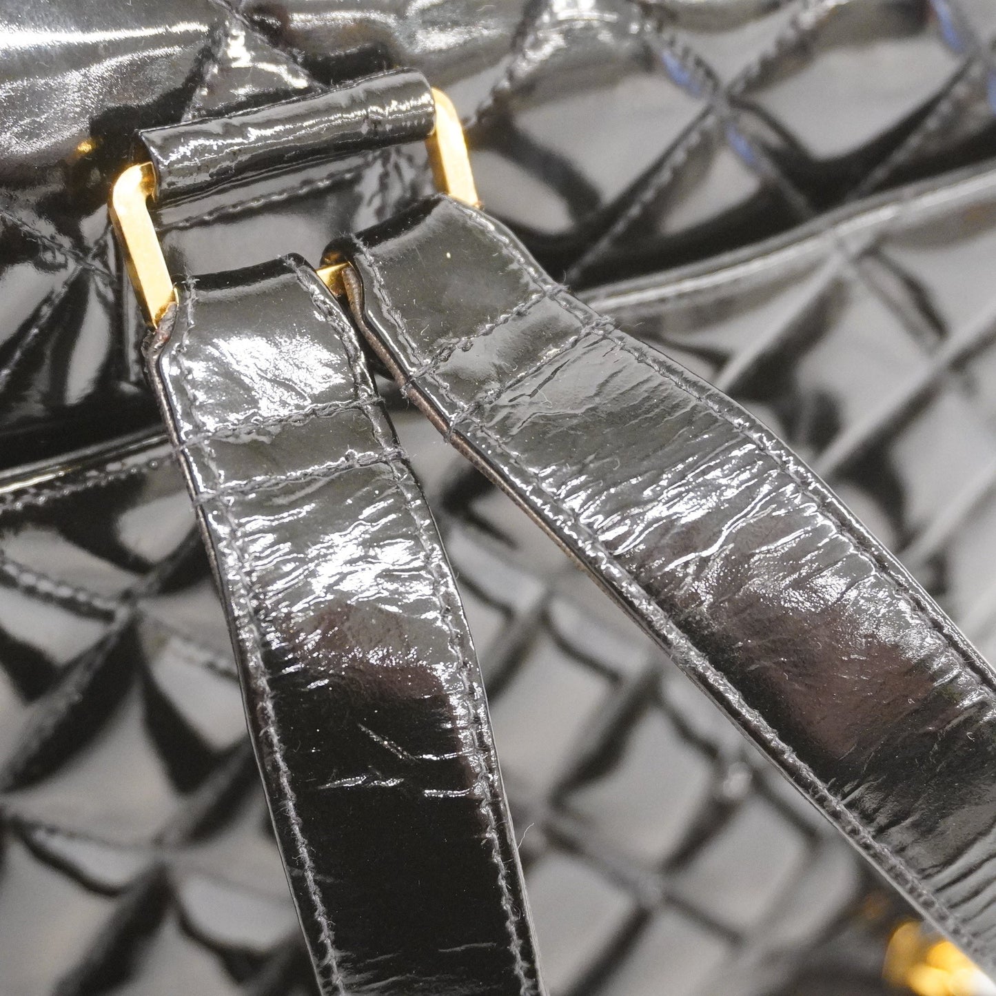 CHANEL Matelasse Rucksack Chain Shoulder Women's Patent Leather Backpack