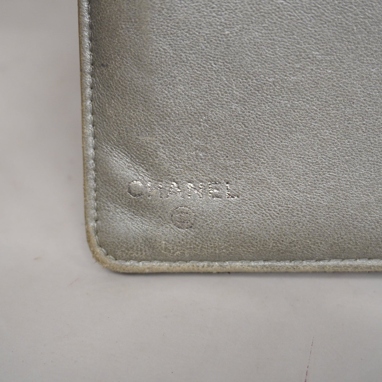 CHANEL Camellia Bi-fold Long Wallet With Silver Metal Women's Lambskin