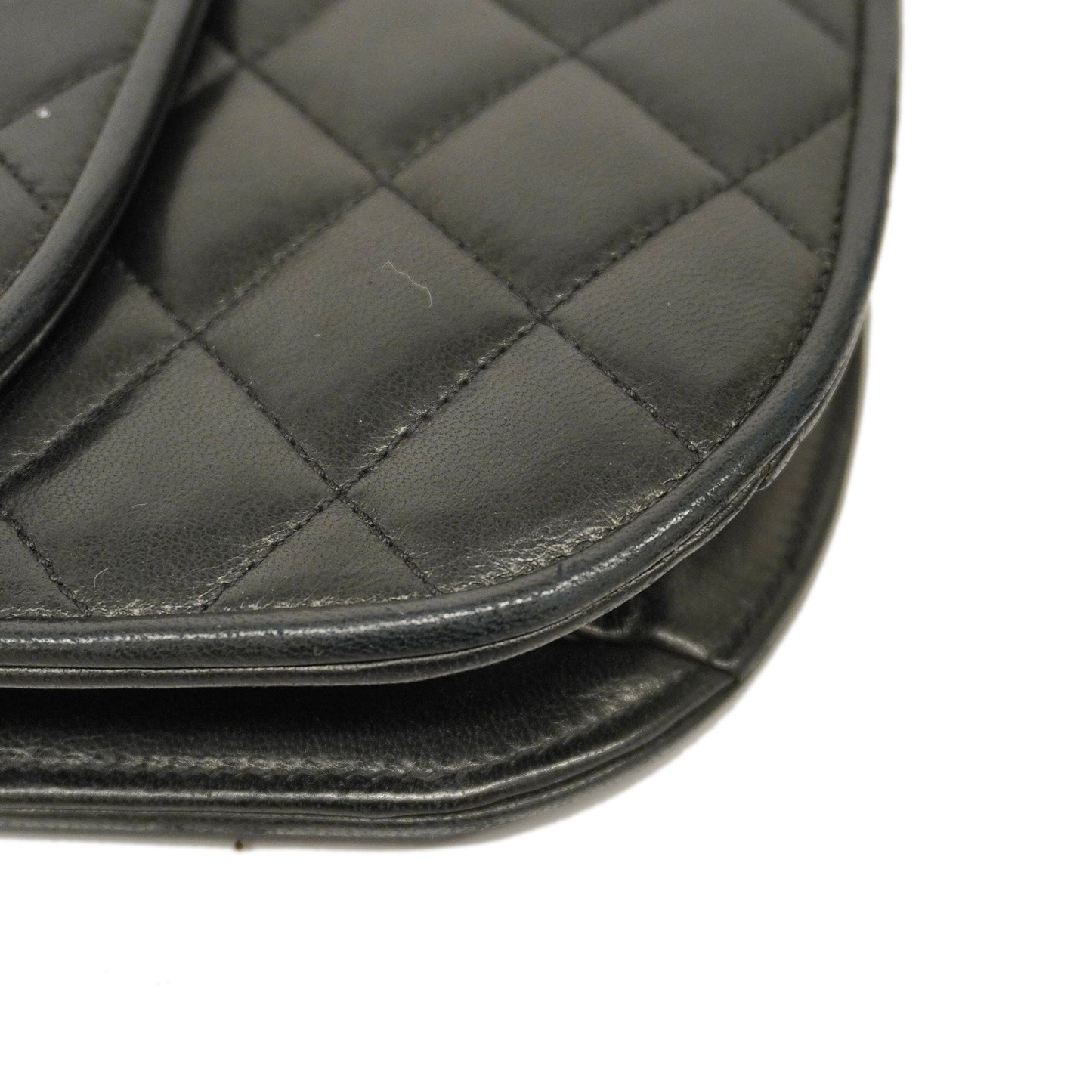 CHANEL Matelasse Chain Shoulder Lambskin Women's Leather Shoulder Bag Black