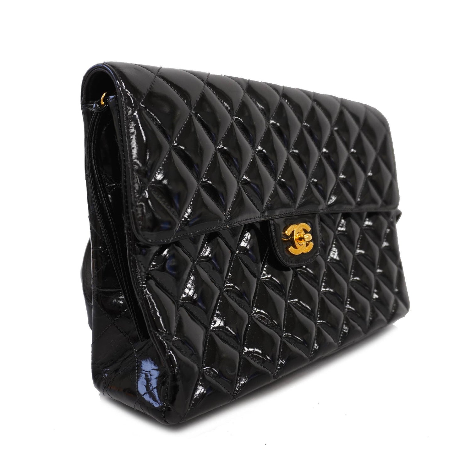 CHANEL Matelasse Rucksack Chain Shoulder Women's Patent Leather Backpack
