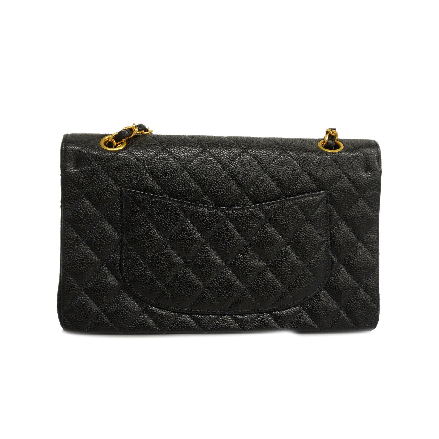 CHANEL Matelasse W Flap W Chain Lambskin Women's Leather Shoulder Bag Black