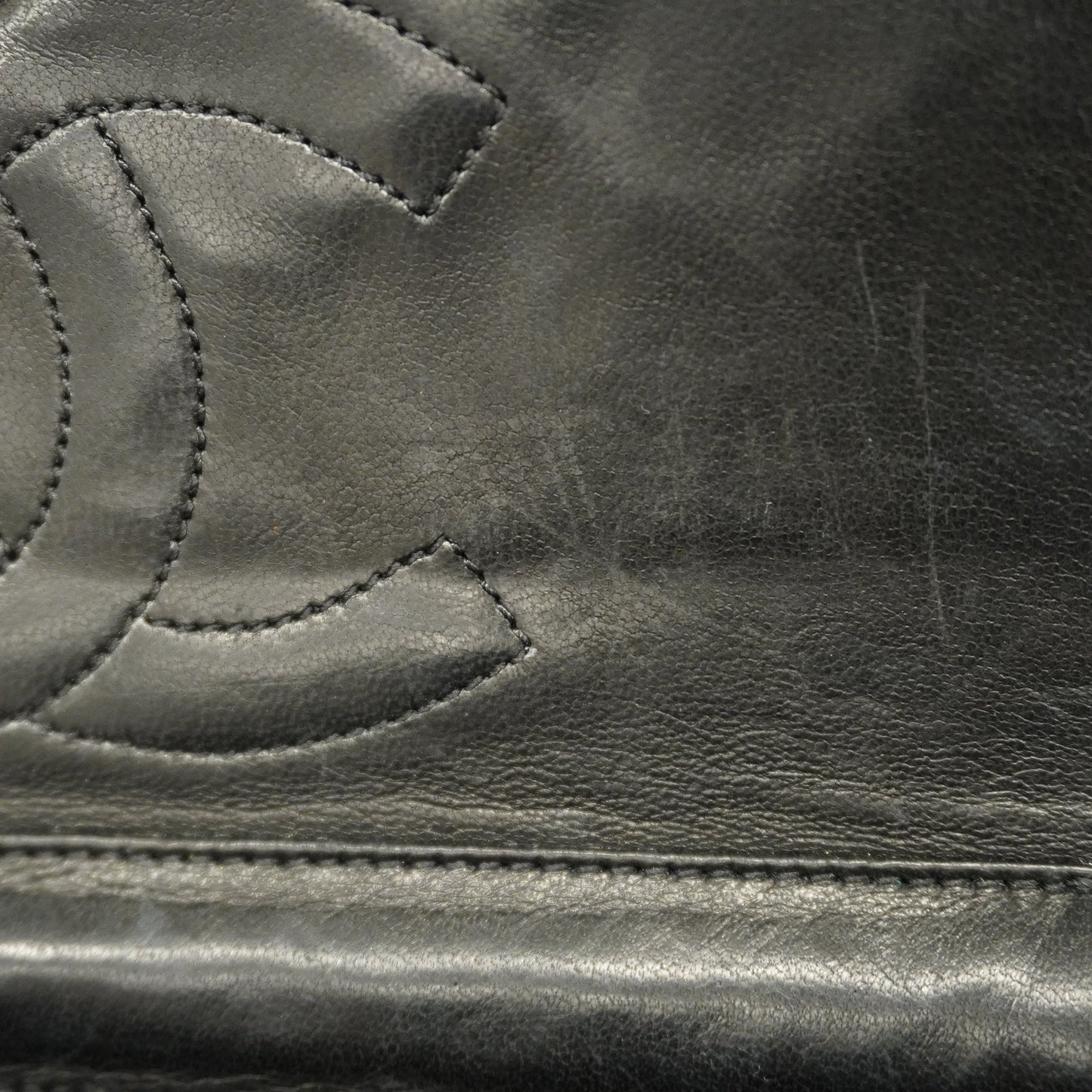 CHANEL Matelasse Chain Shoulder Lambskin Women's Leather Shoulder Bag Black