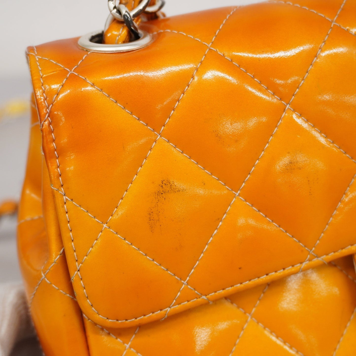 CHANEL Matelasse Chain Shoulder Bag Lambskin Women's Patent Leather