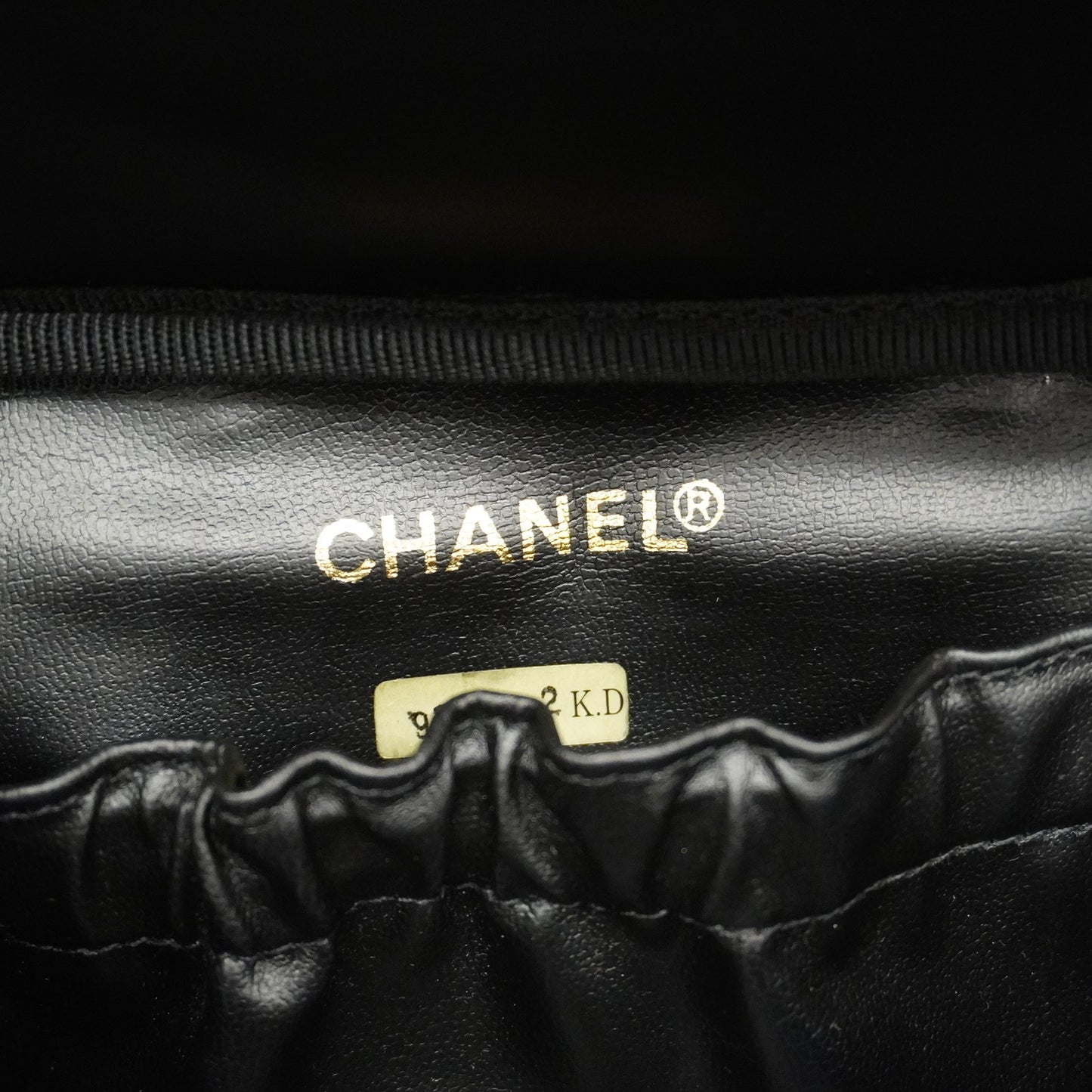 CHANEL Vanity Bag Women's Caviar Leather Vanity Bag Black