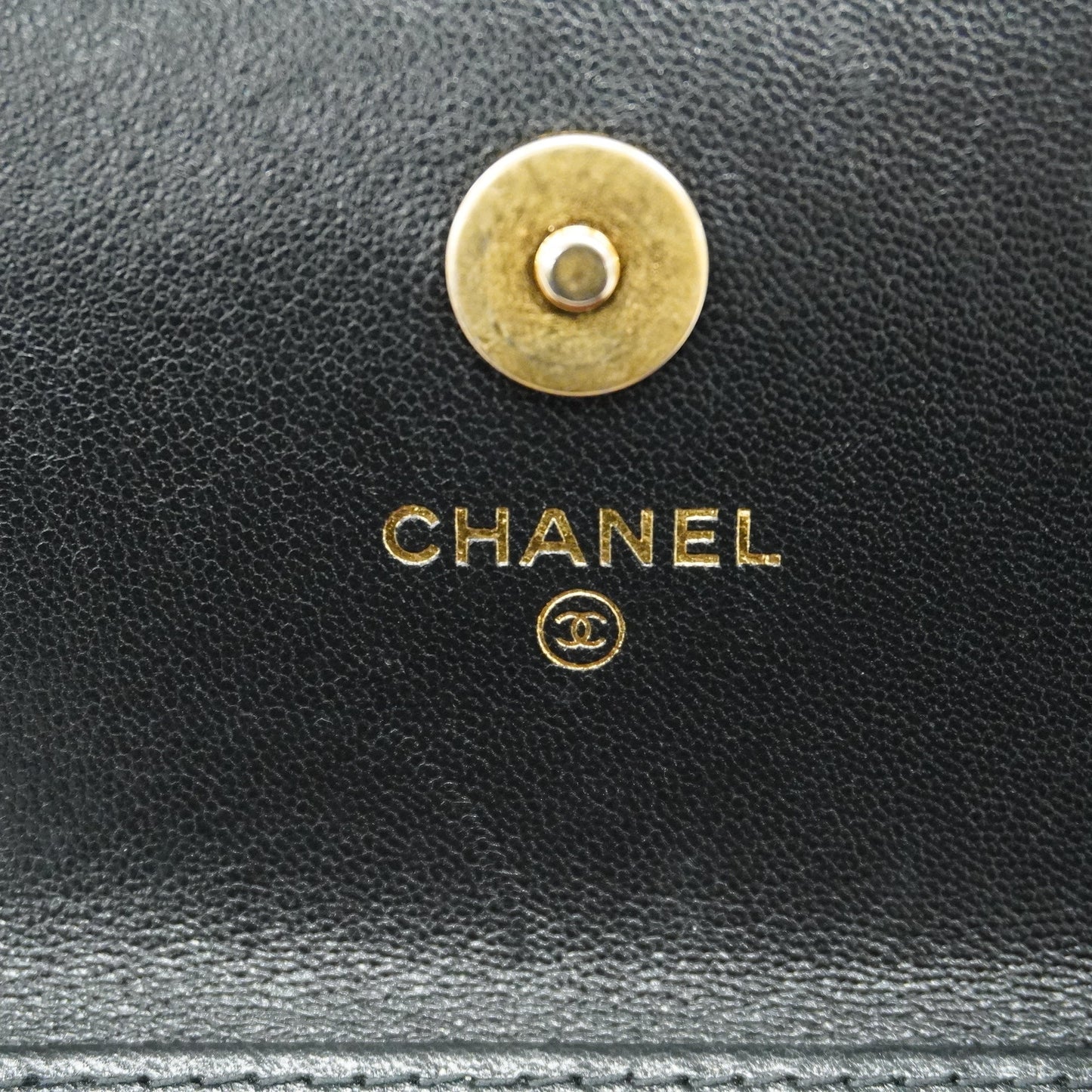 CHANEL Matelasse Chain Shoulder Women's Leather Shoulder Bag Black