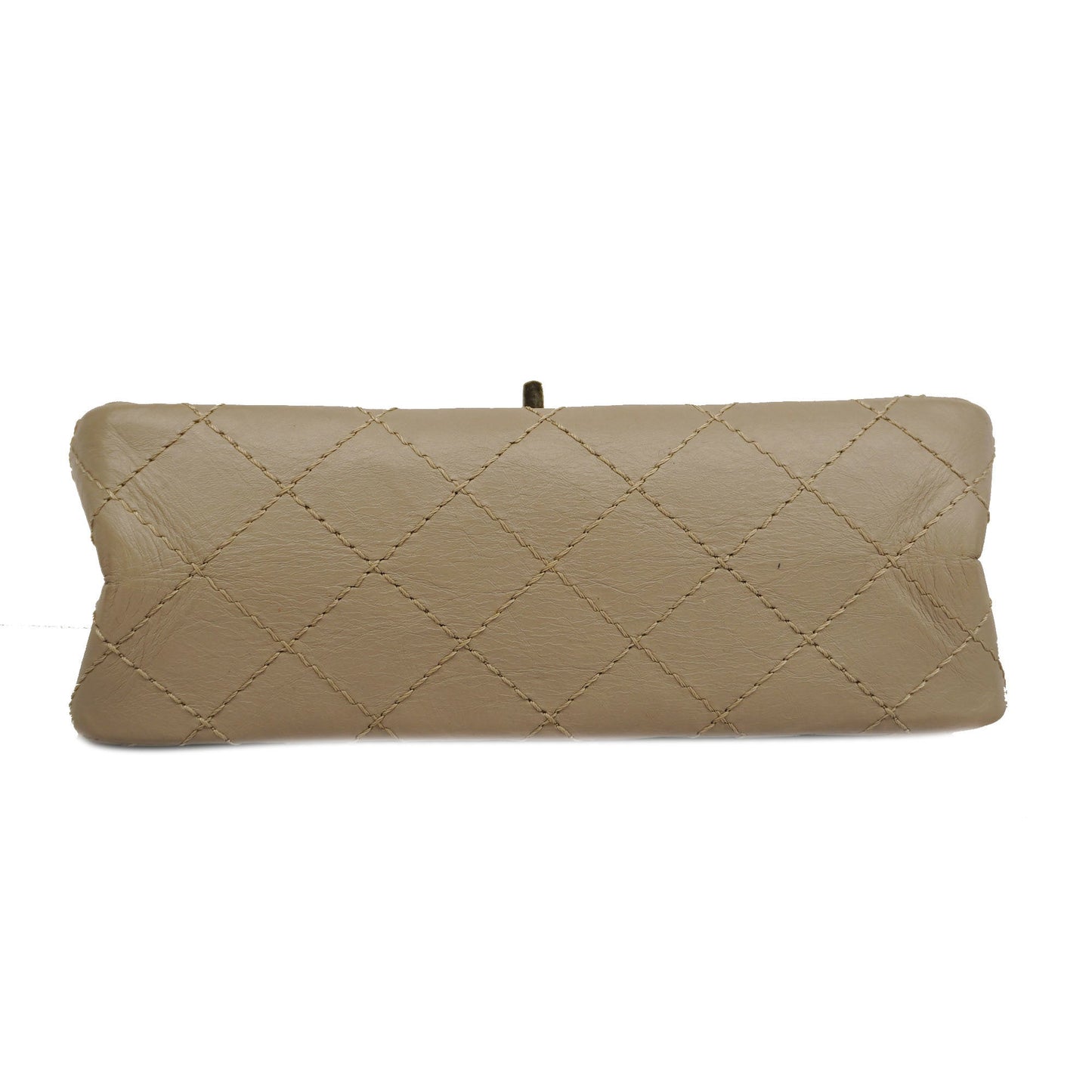 CHANEL 2.55 W Flap W Chain Lambskin Women's Leather Shoulder Bag Grayish