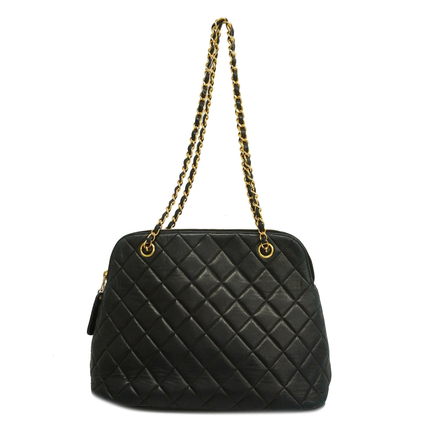 CHANEL Matelasse Chain Shoulder Lambskin Women's Leather Shoulder Bag Black