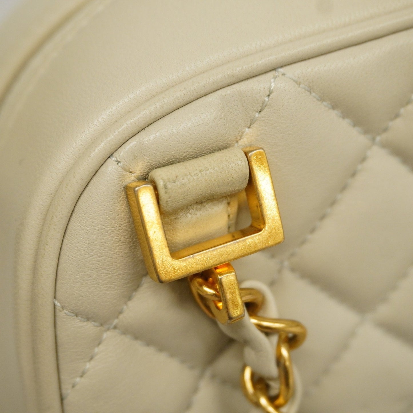 CHANEL Matelasse Chain Shoulder Women's Leather Shoulder Bag Gray