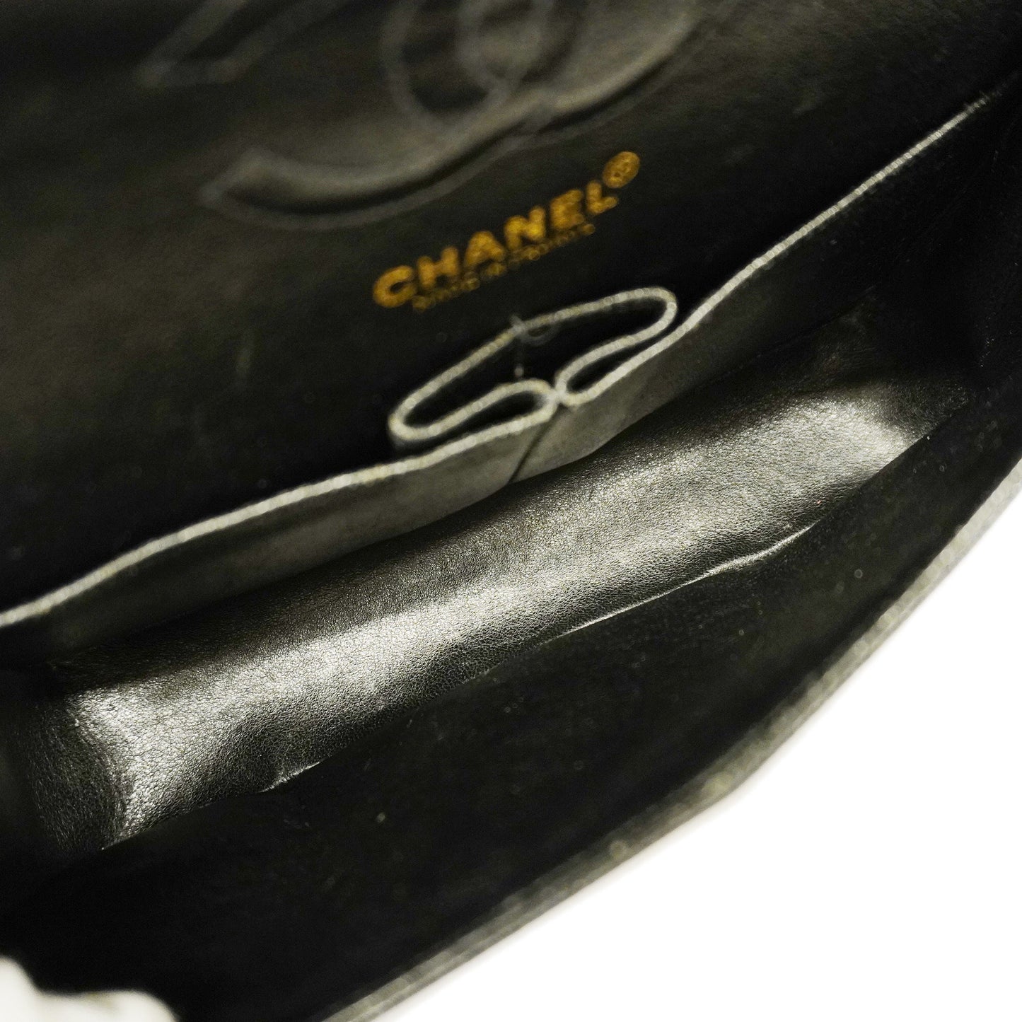 CHANEL Big Matelasse W Flap W Chain Women's Caviar Leather Shoulder Bag