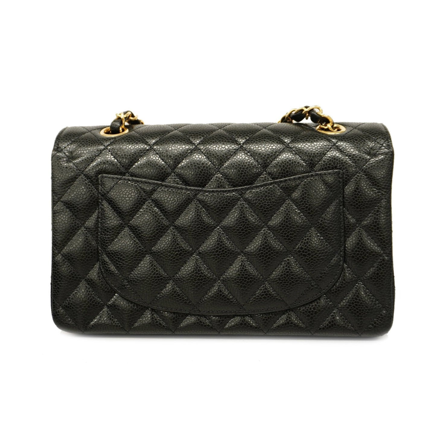 CHANEL Matelasse W Flap W Chain Women's Leather Shoulder Bag Black