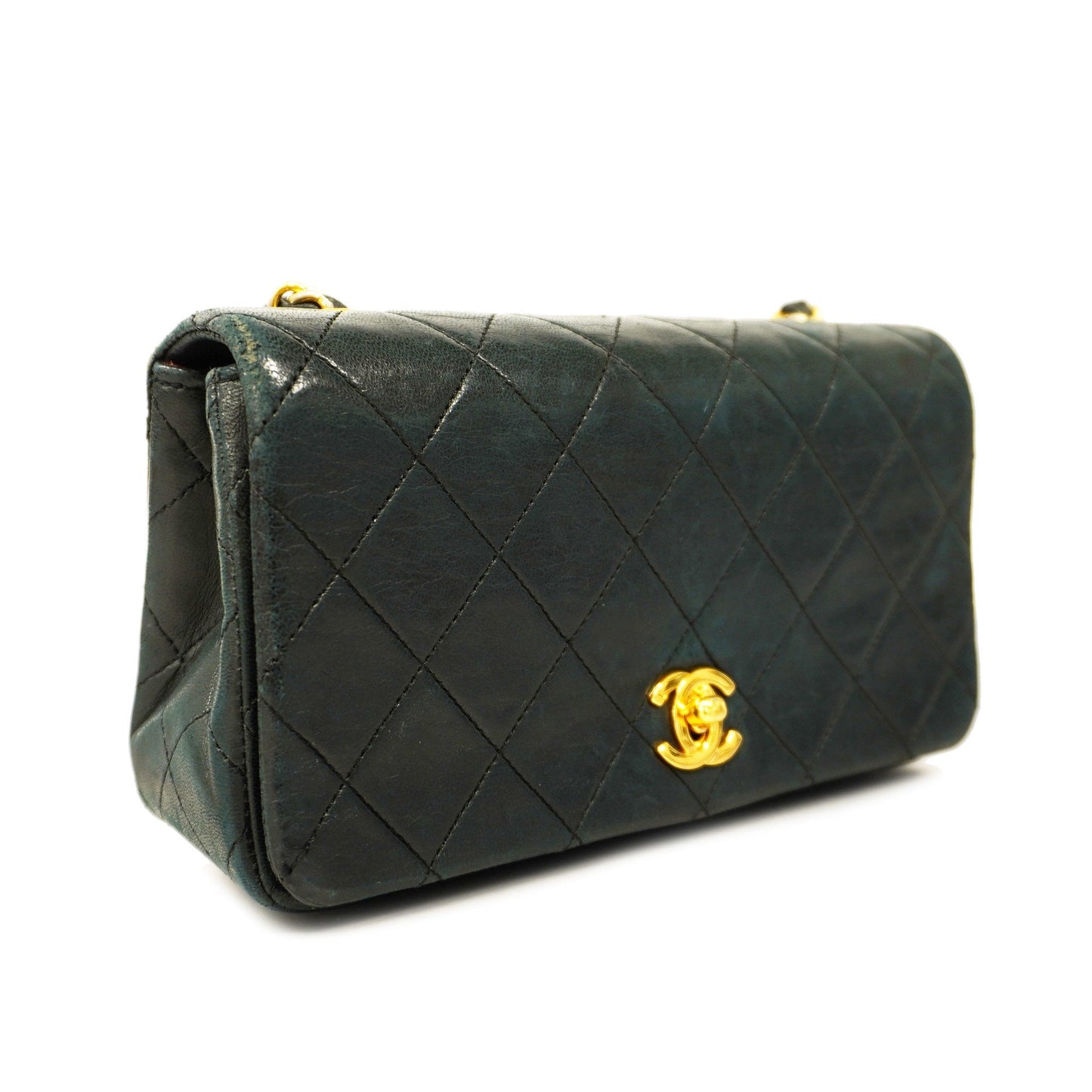 CHANEL Matelasse Chain Shoulder Women's Leather Shoulder Bag Black