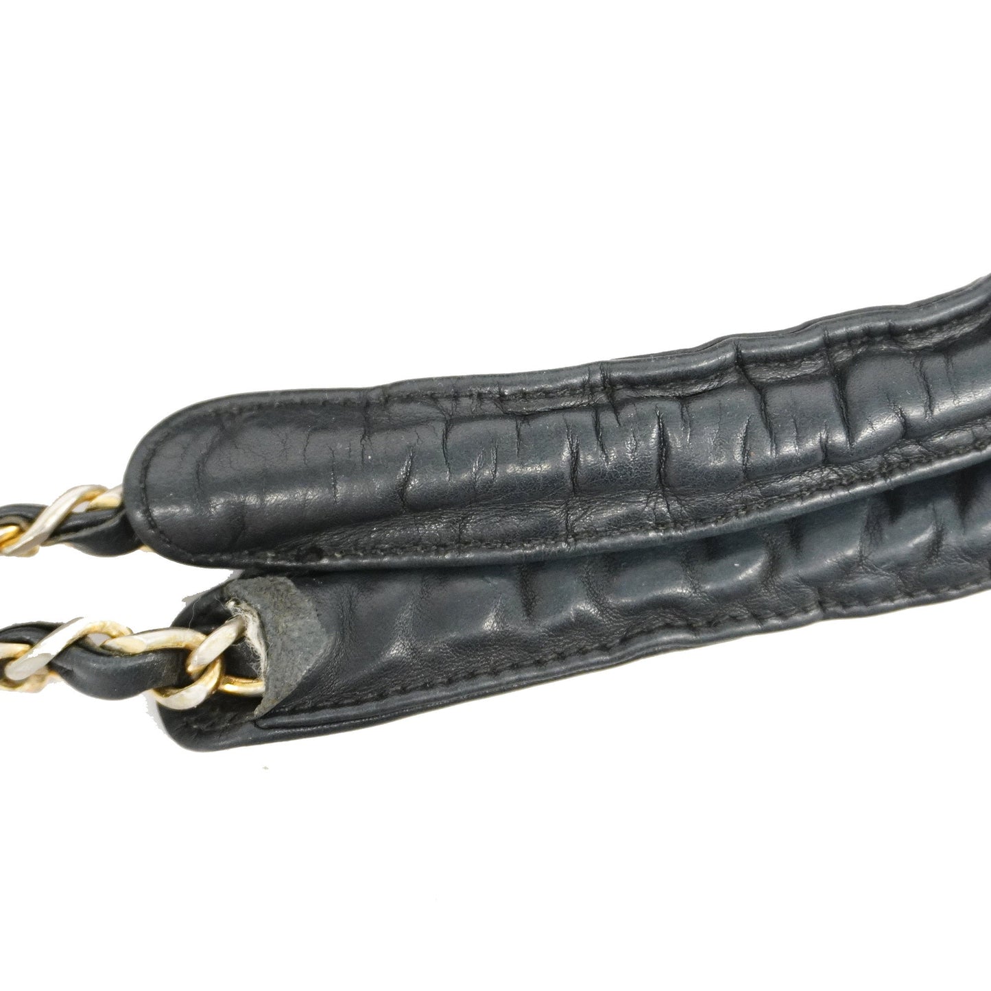 CHANEL Matelasse Chain Shoulder Women's Leather Shoulder Bag Black