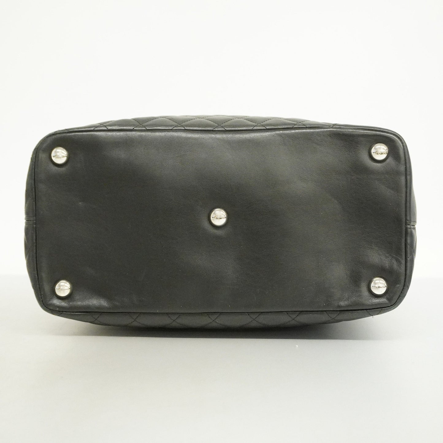CHANEL Ligne Cambon Tote Bag Women's Leather Tote Bag Black