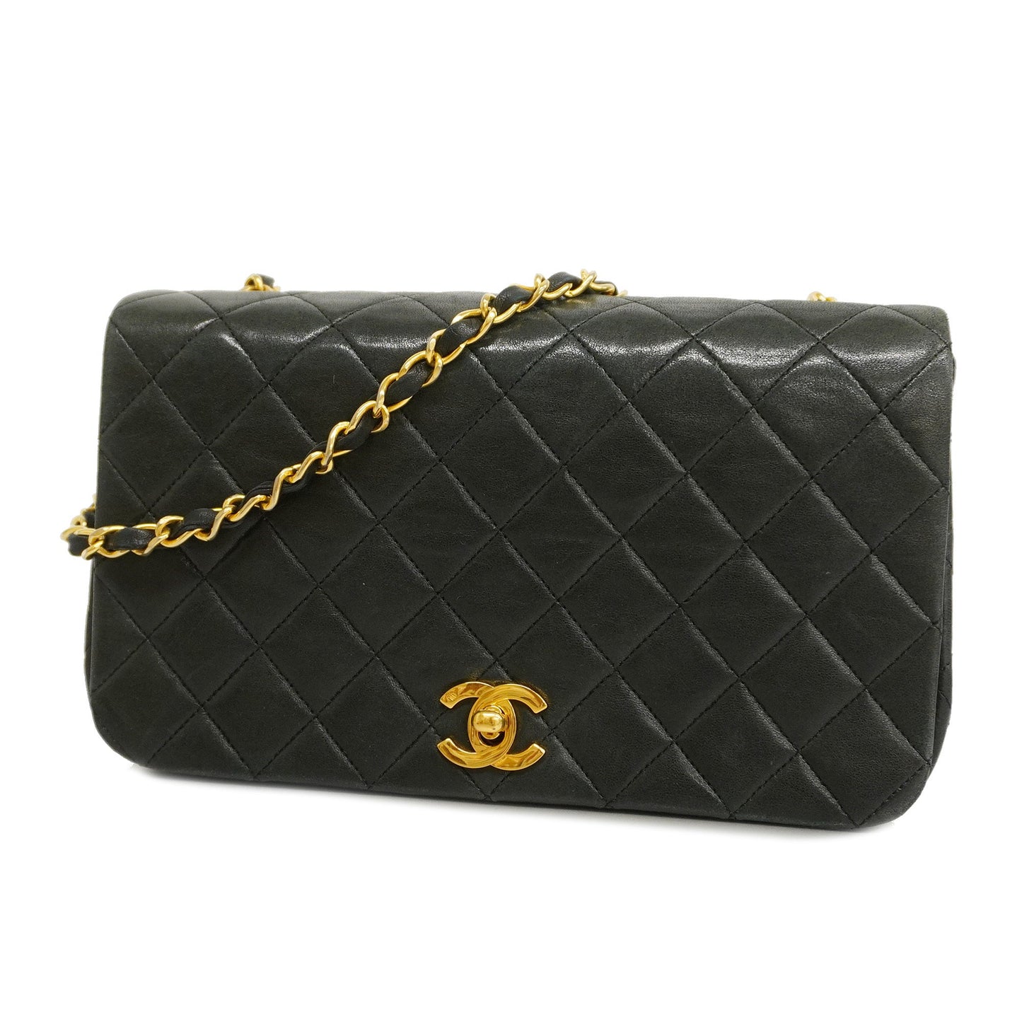 CHANEL Matelasse Diana Flap Single Chain Lambskin Women's Leather Shoulder