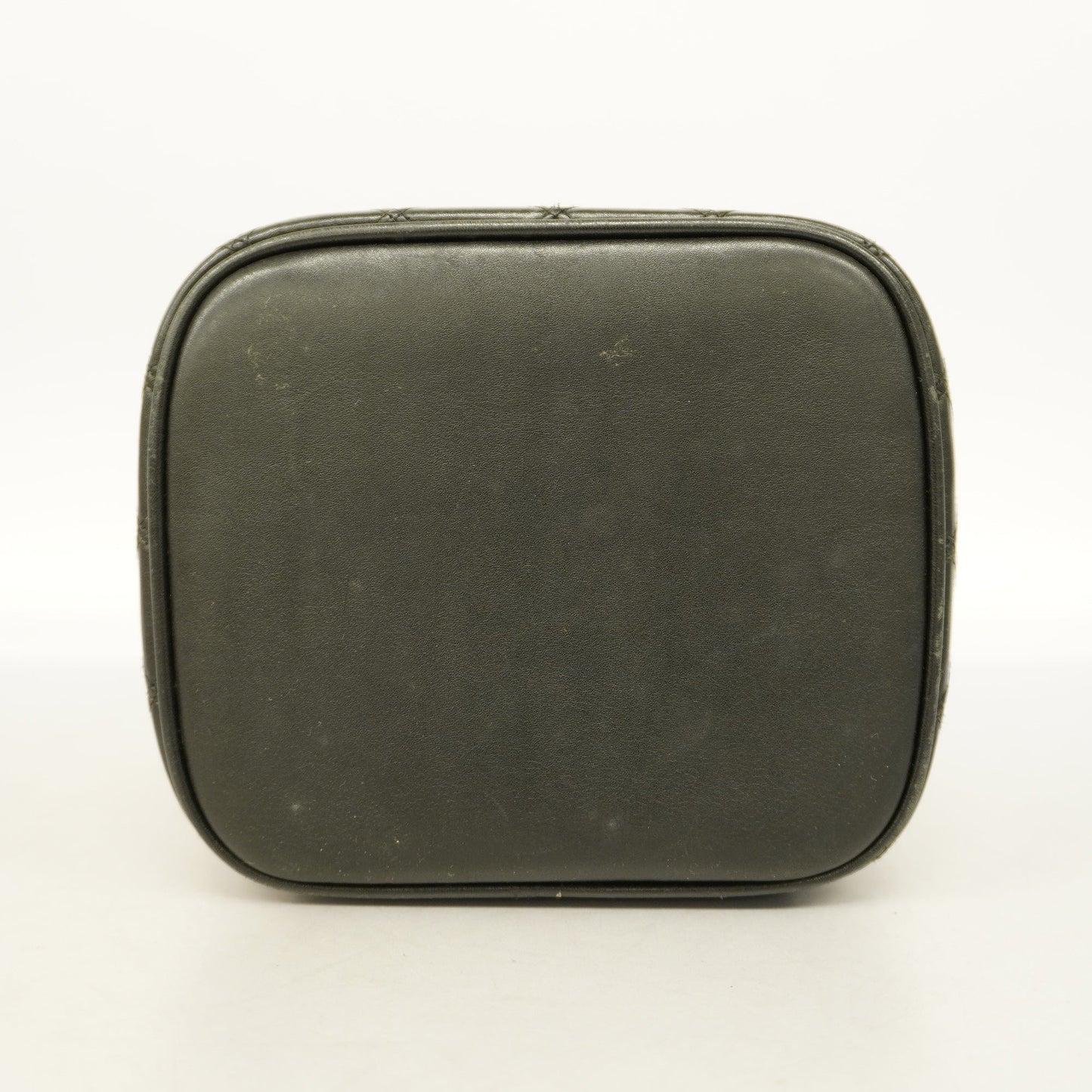 CHANEL Bicolor Vanity Bag Women's Leather Vanity Bag Black