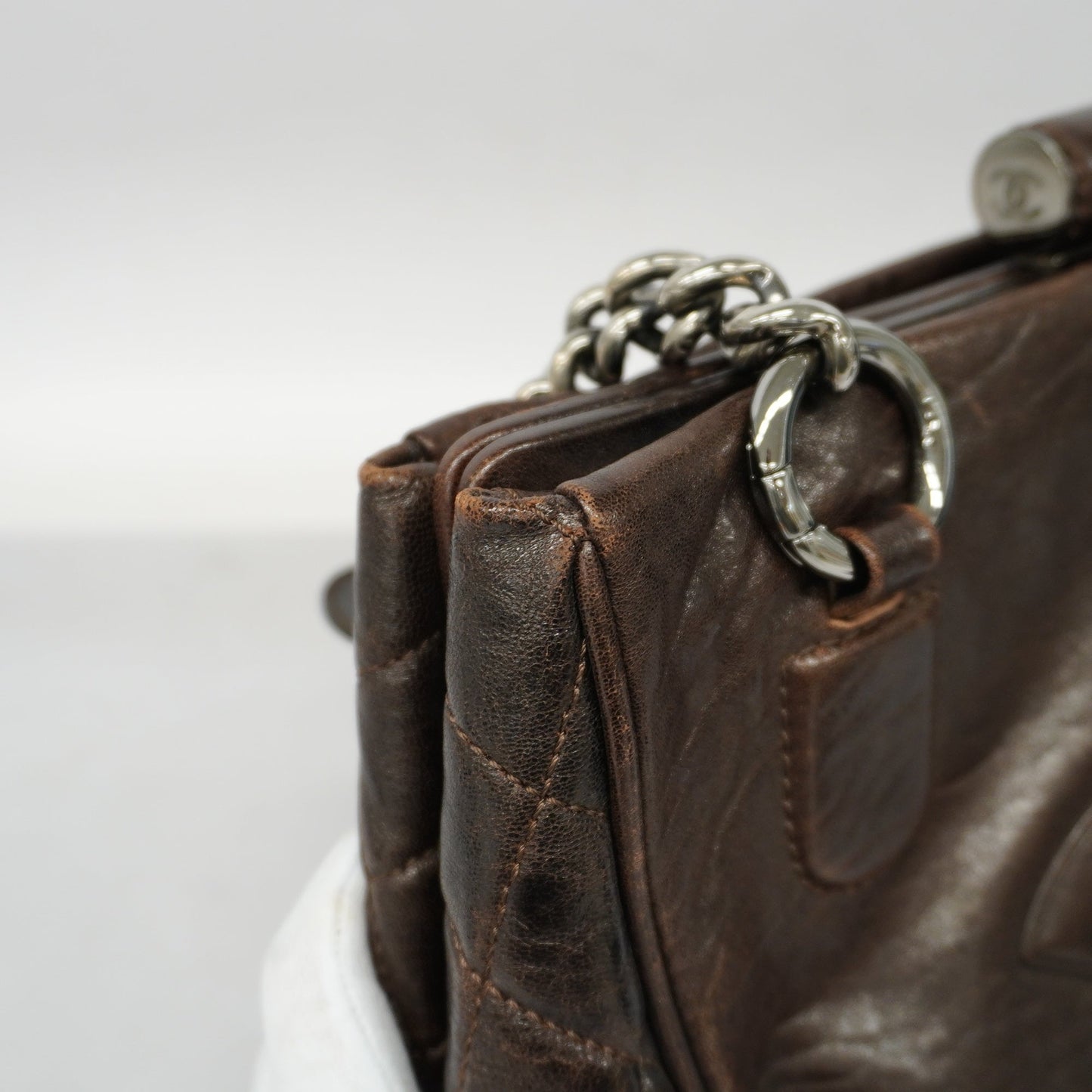CHANEL Women's Leather Shoulder Bag Brown