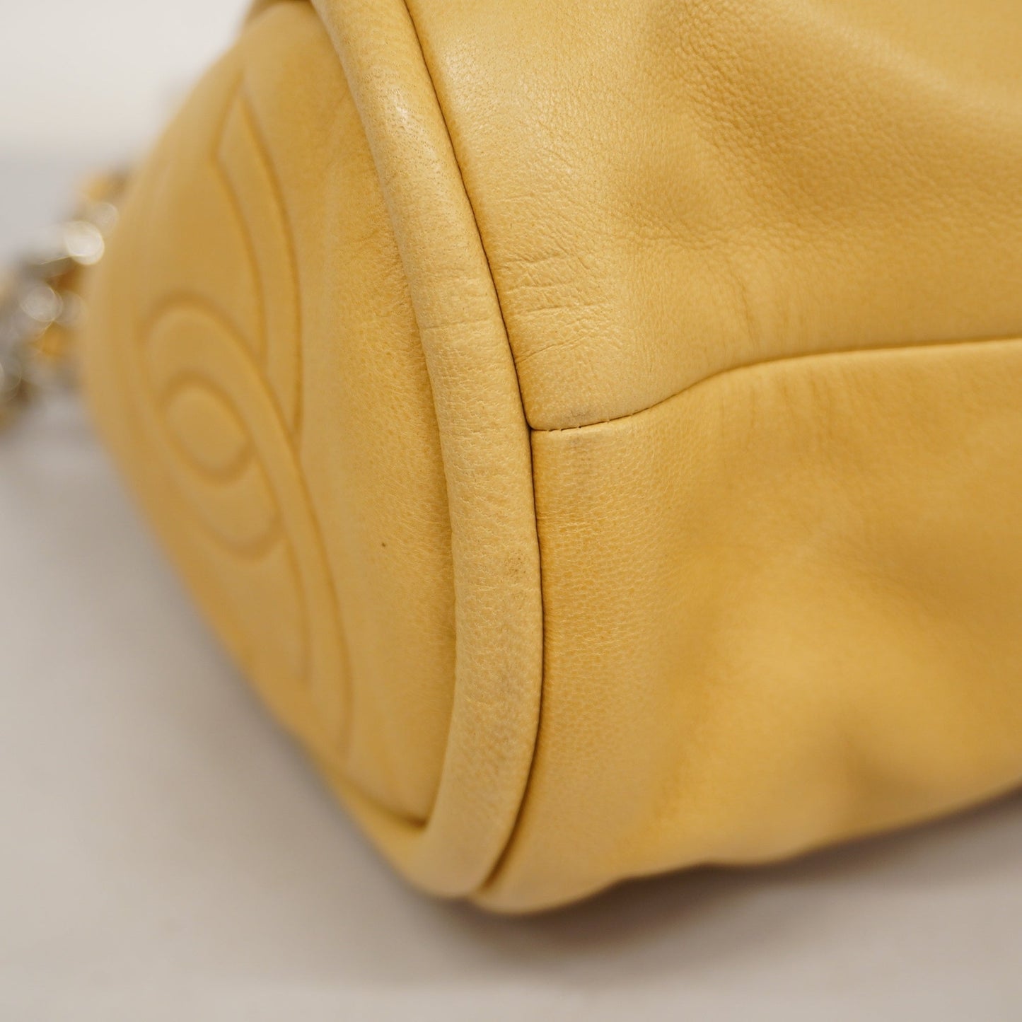 CHANEL Matelasse Chain Shoulder Lambskin Women's Leather Shoulder Bag Beige