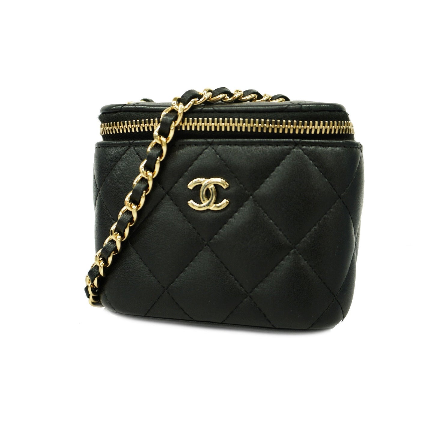 CHANEL Matelasse Vanity Bag Crochet Chain Shoulder Women's Vanity Bag