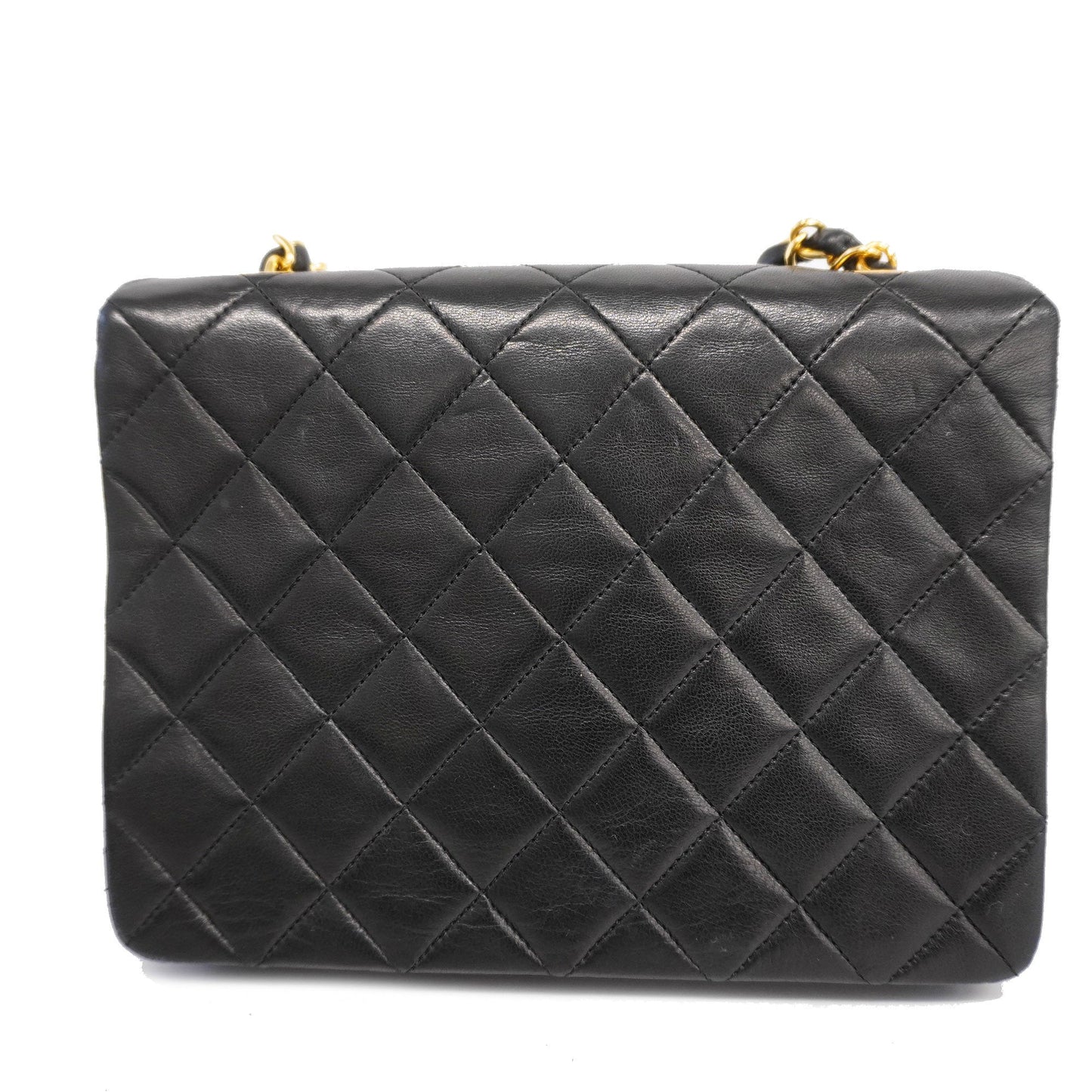 CHANEL Matelasse Chain Shoulder Lambskin Women's Leather Shoulder Bag Black