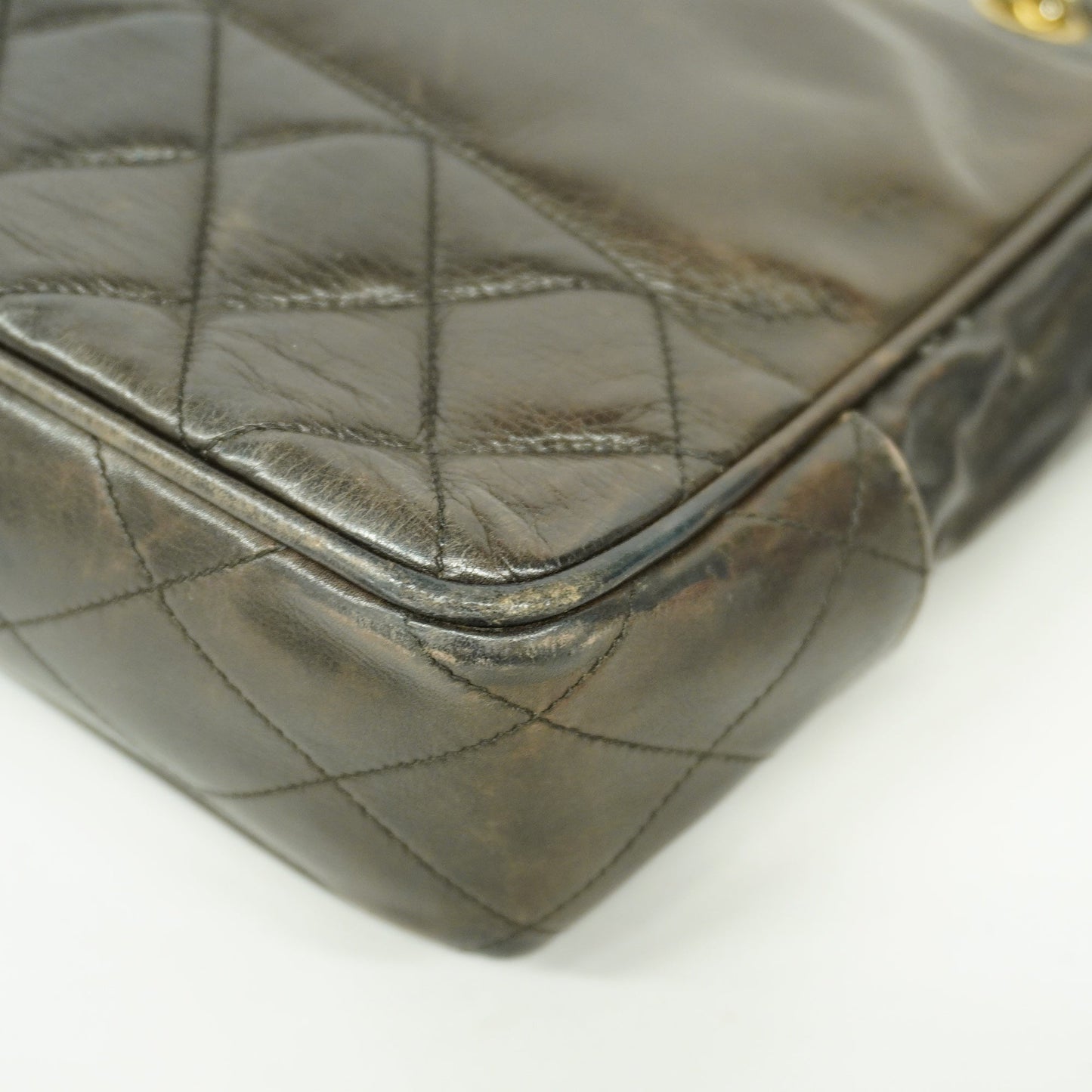 CHANEL Matelasse Fringed Chain Shoulder Lambskin Women's Shoulder Bag Black