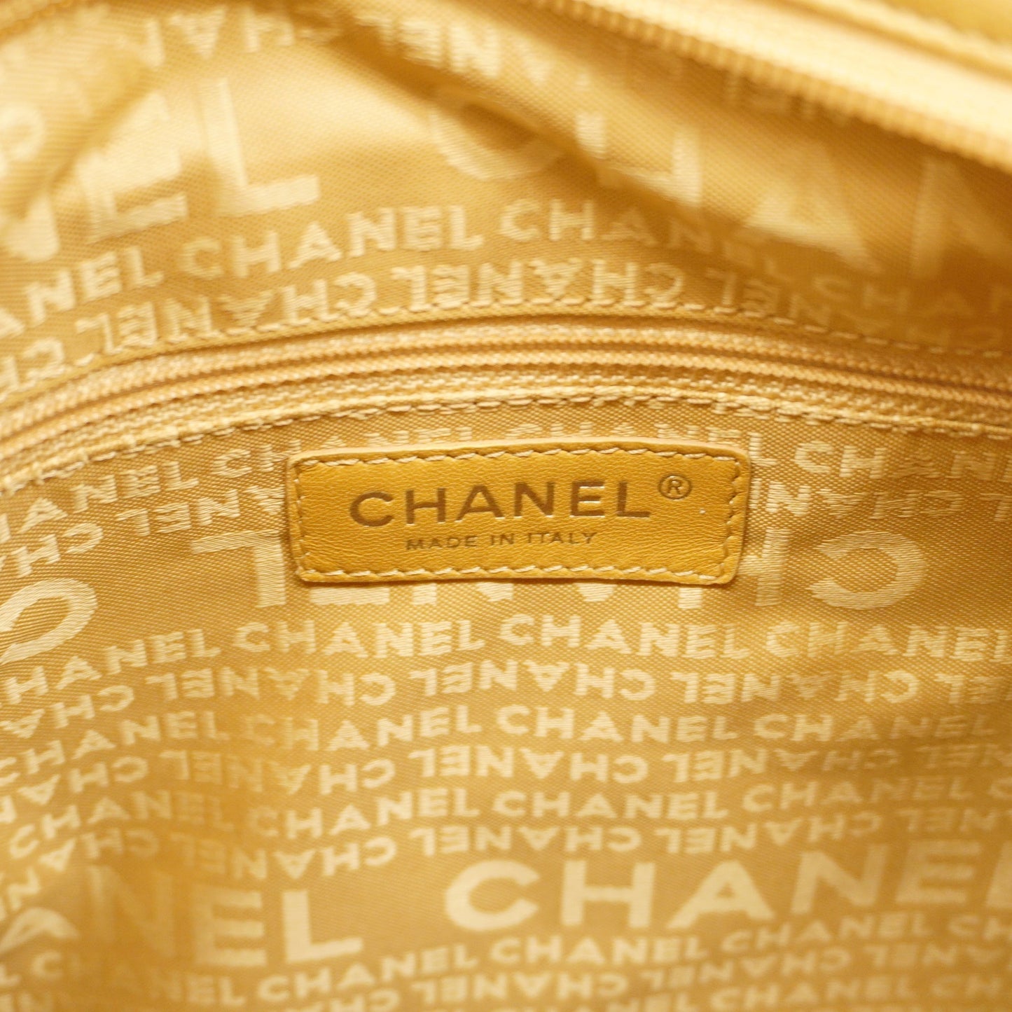 CHANEL Matelasse Chain Shoulder Lambskin Women's Leather Shoulder Bag Beige