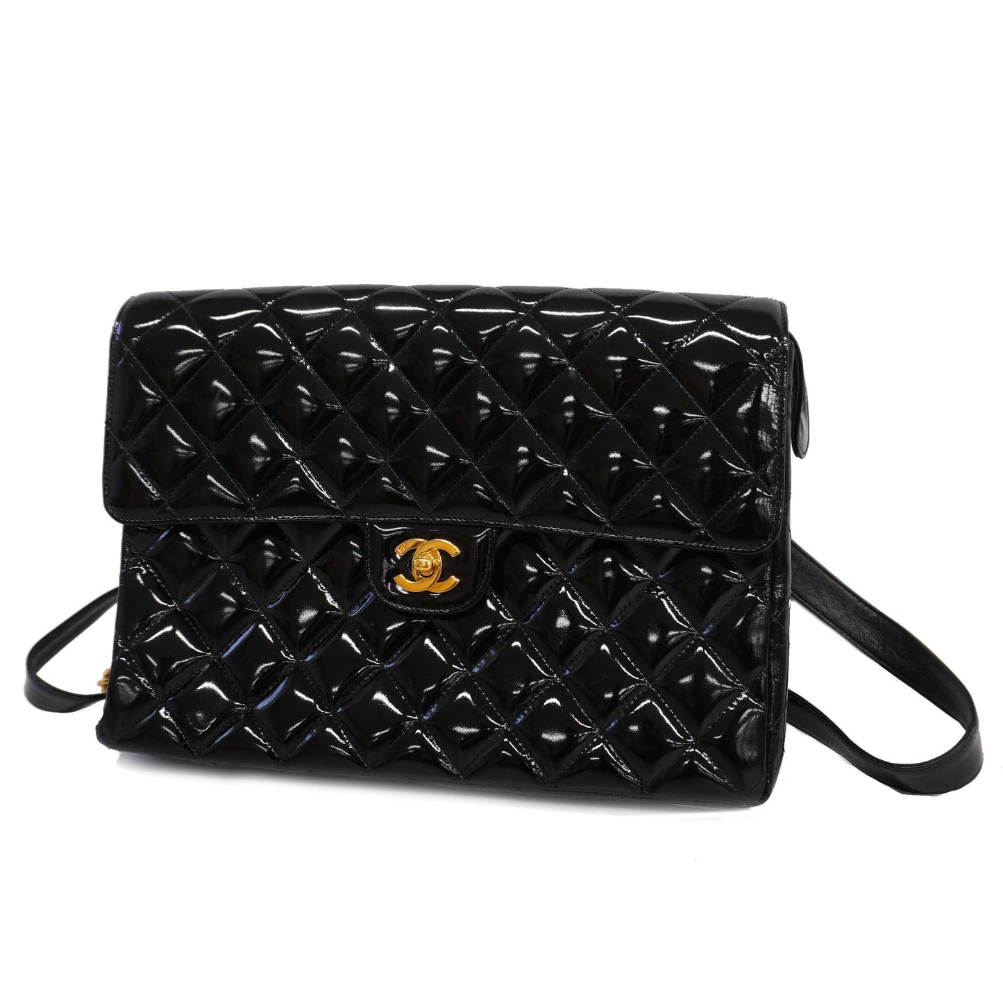 CHANEL Matelasse Rucksack Chain Shoulder Women's Patent Leather Backpack