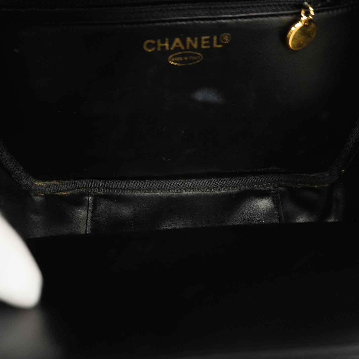 CHANEL 2WAY Bag Women's Caviar Leather Handbag,Shoulder Bag Black