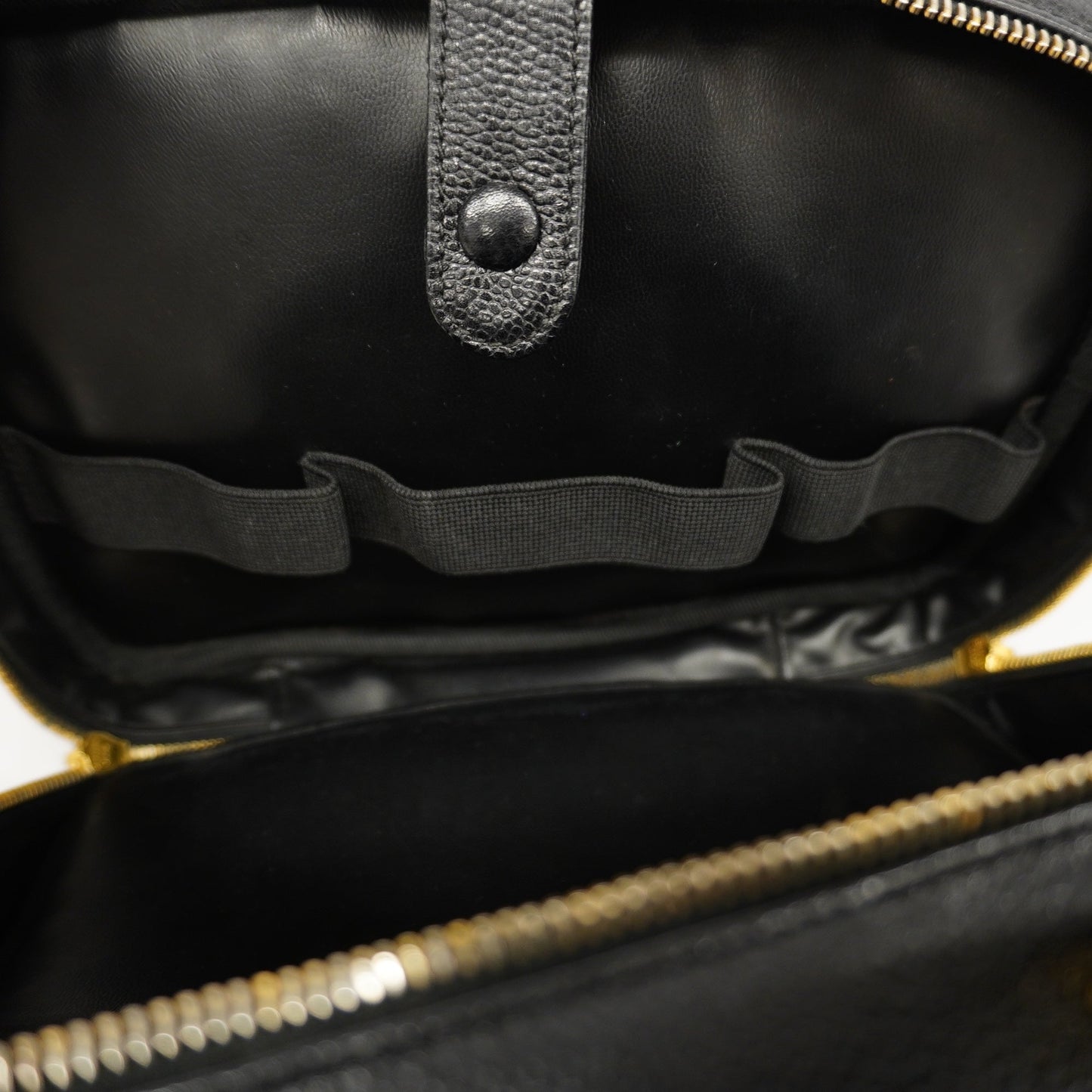 CHANEL 2WAY Bag Women's Caviar Leather Handbag,Shoulder Bag Black