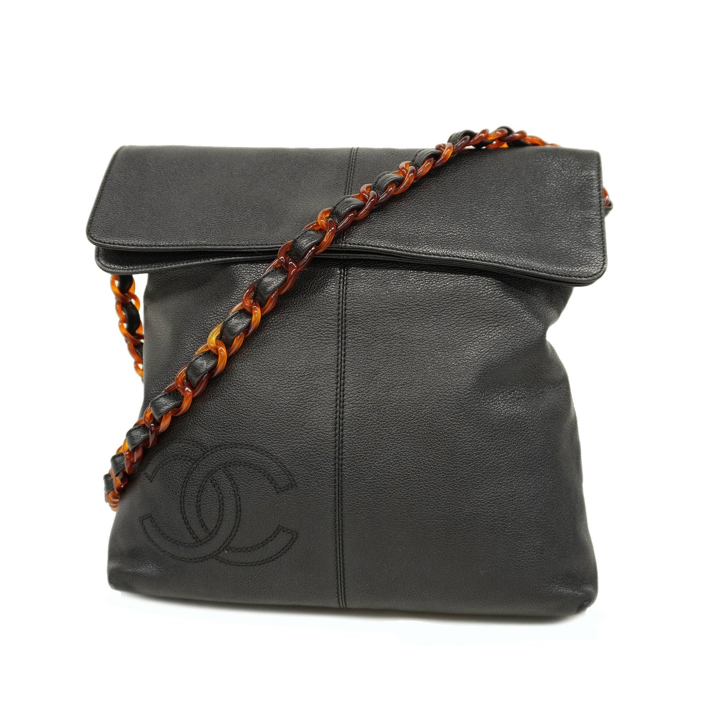 CHANEL Shoulder Bag Women's Leather Shoulder Bag Black