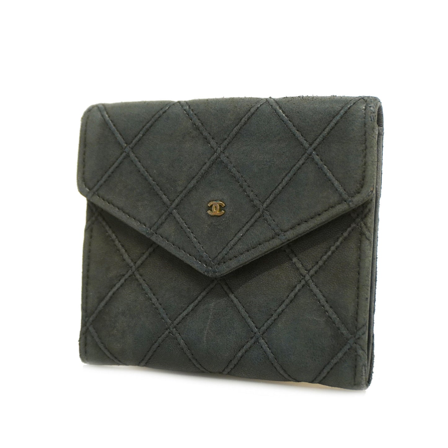 CHANEL Bicolor Gold Metal Fittings Lambskin Coin Purse/coin Case Black