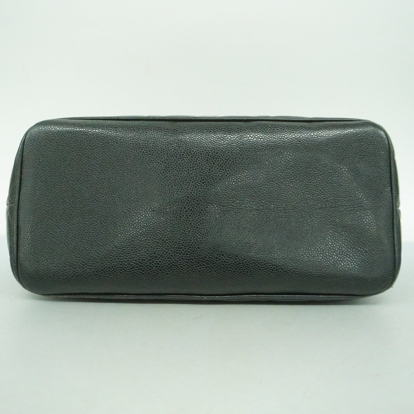 CHANEL Reprint Tote Women's Caviar Leather Tote Bag Black