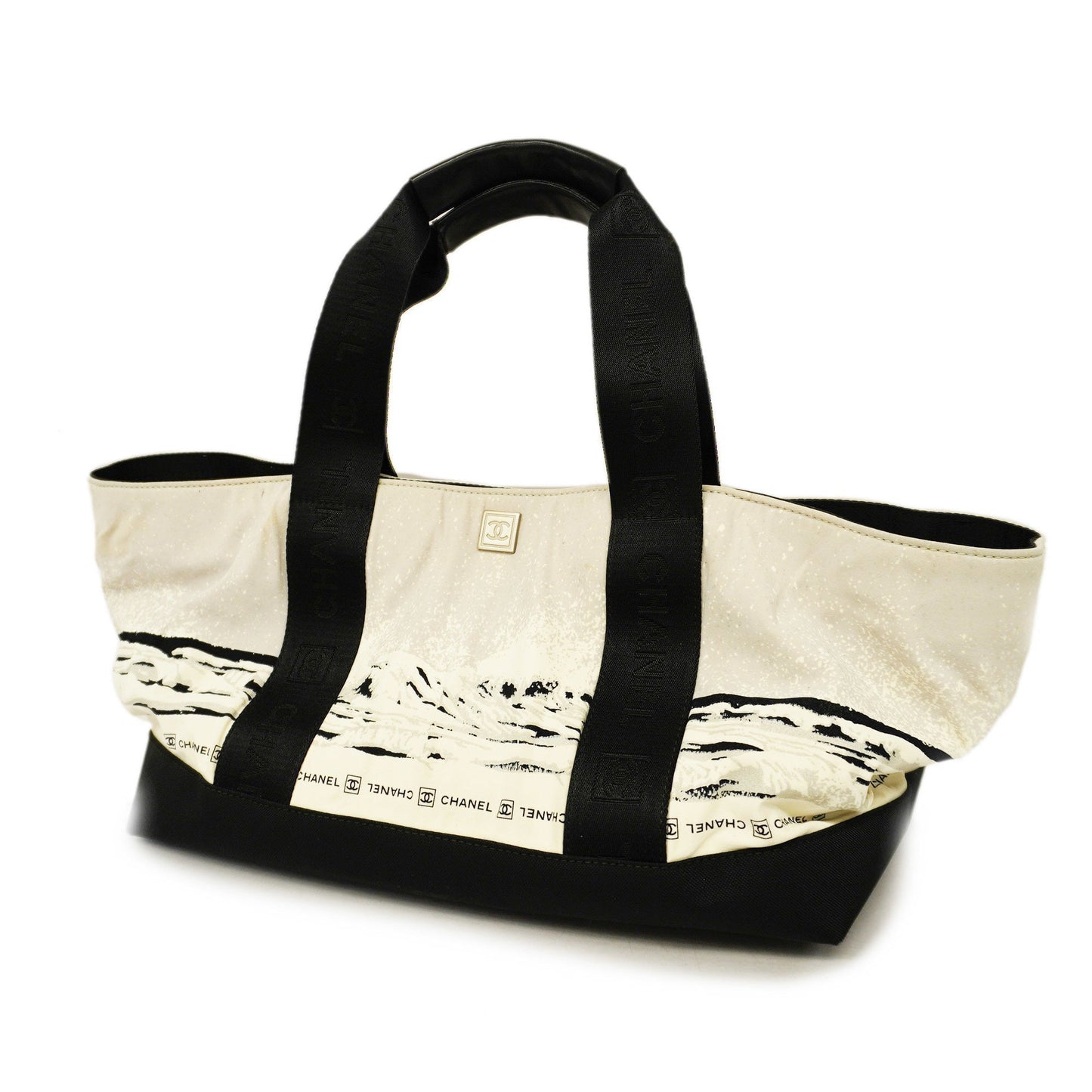 CHANEL Sport Tote Bag Nylon Tote Bag Black,Gray