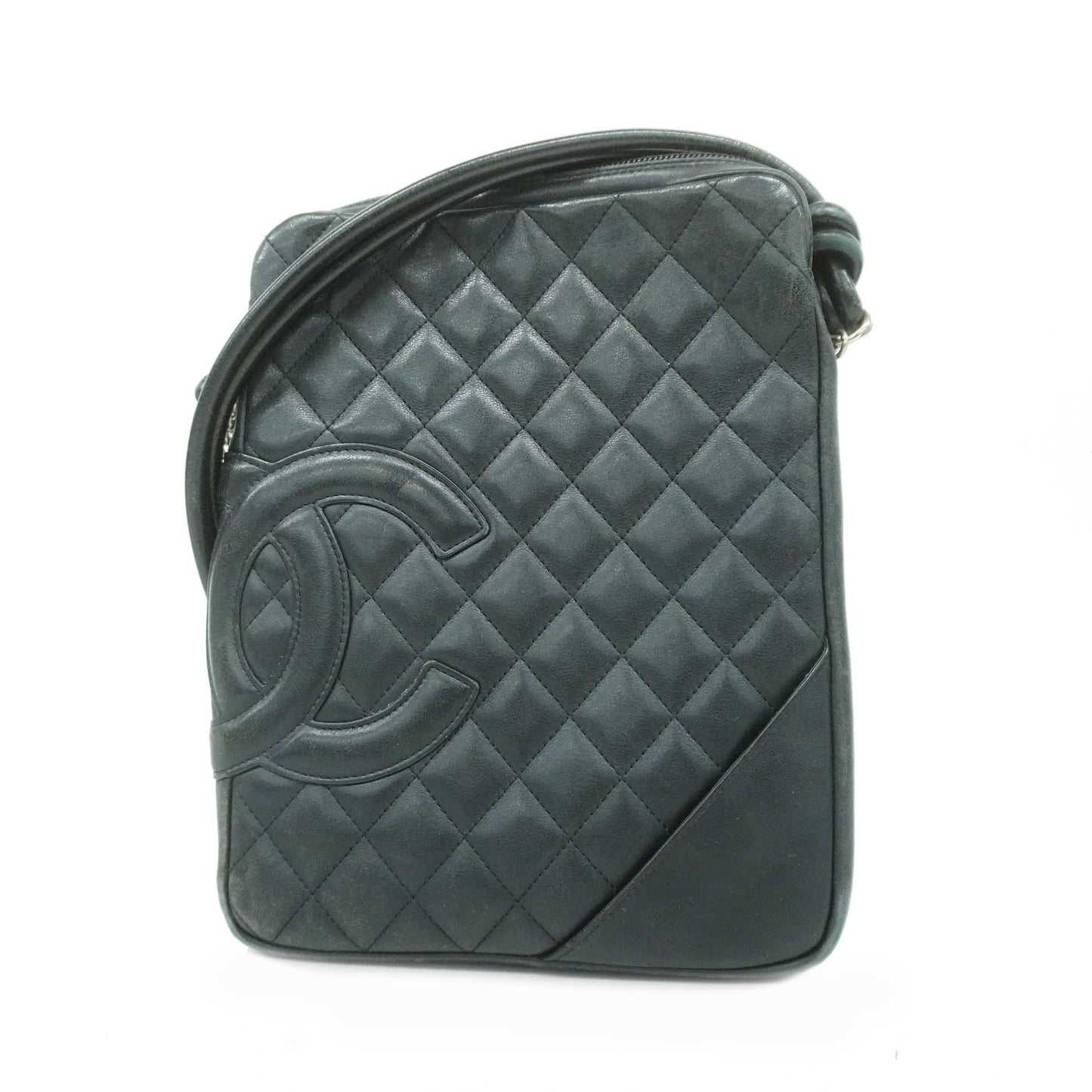 CHANEL Ligne Cambon Tote Bag Lambskin Women's Leather Shoulder Bag